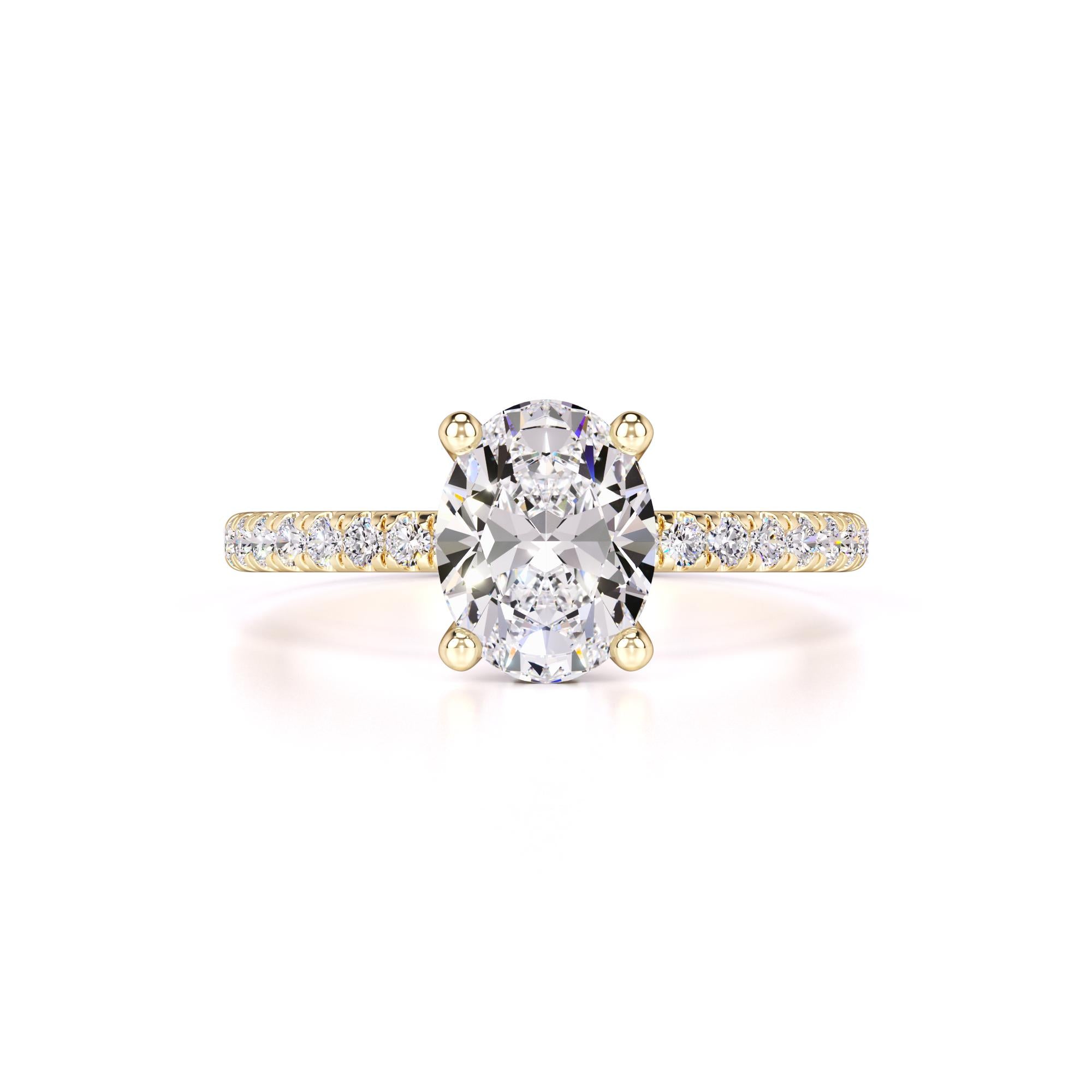 Skylar Moissanite & Lab Grown Diamond Ring | Yellow Gold | 1
