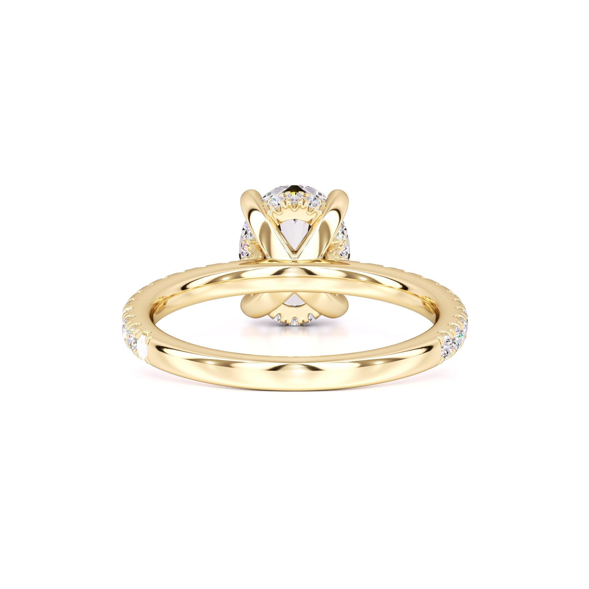 Skylar Moissanite & Lab Grown Diamond Ring | Yellow Gold | 3