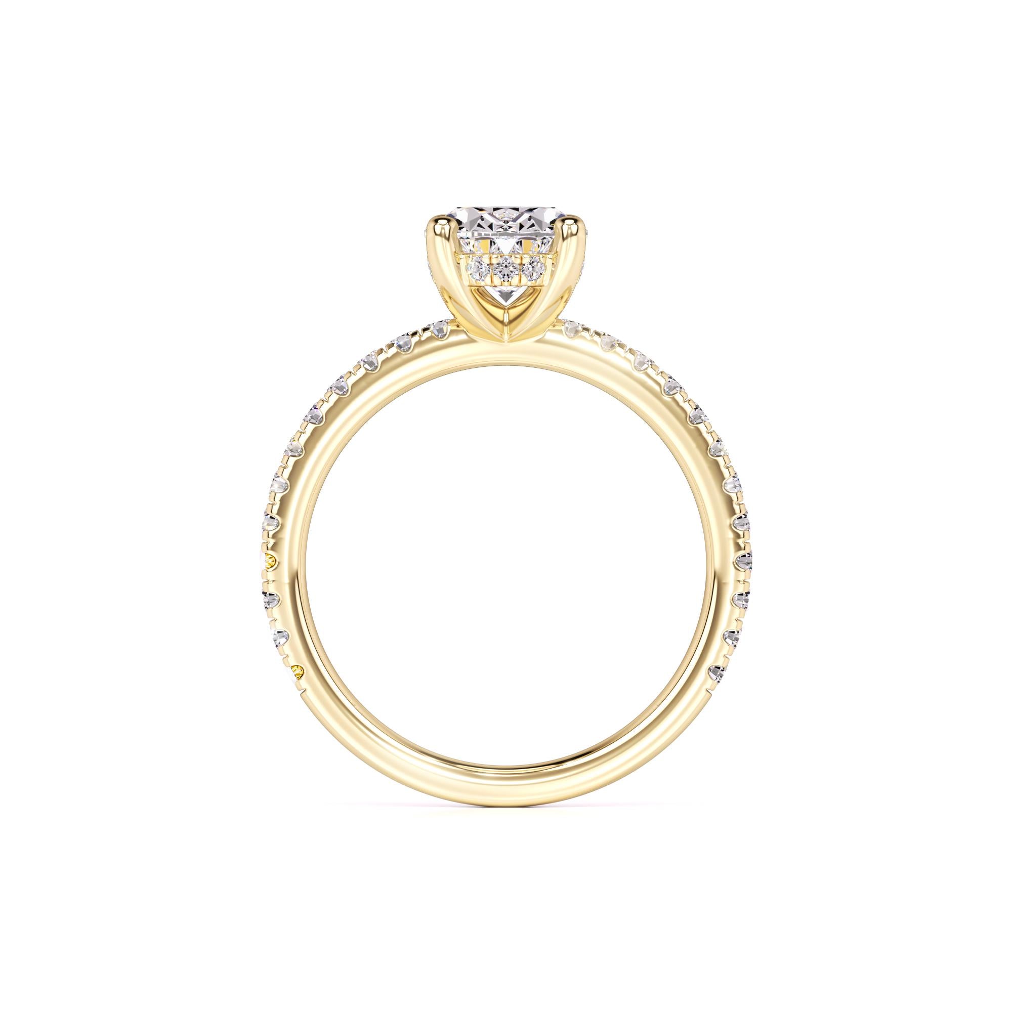 Skylar Moissanite & Lab Grown Diamond Ring | Yellow Gold | 4