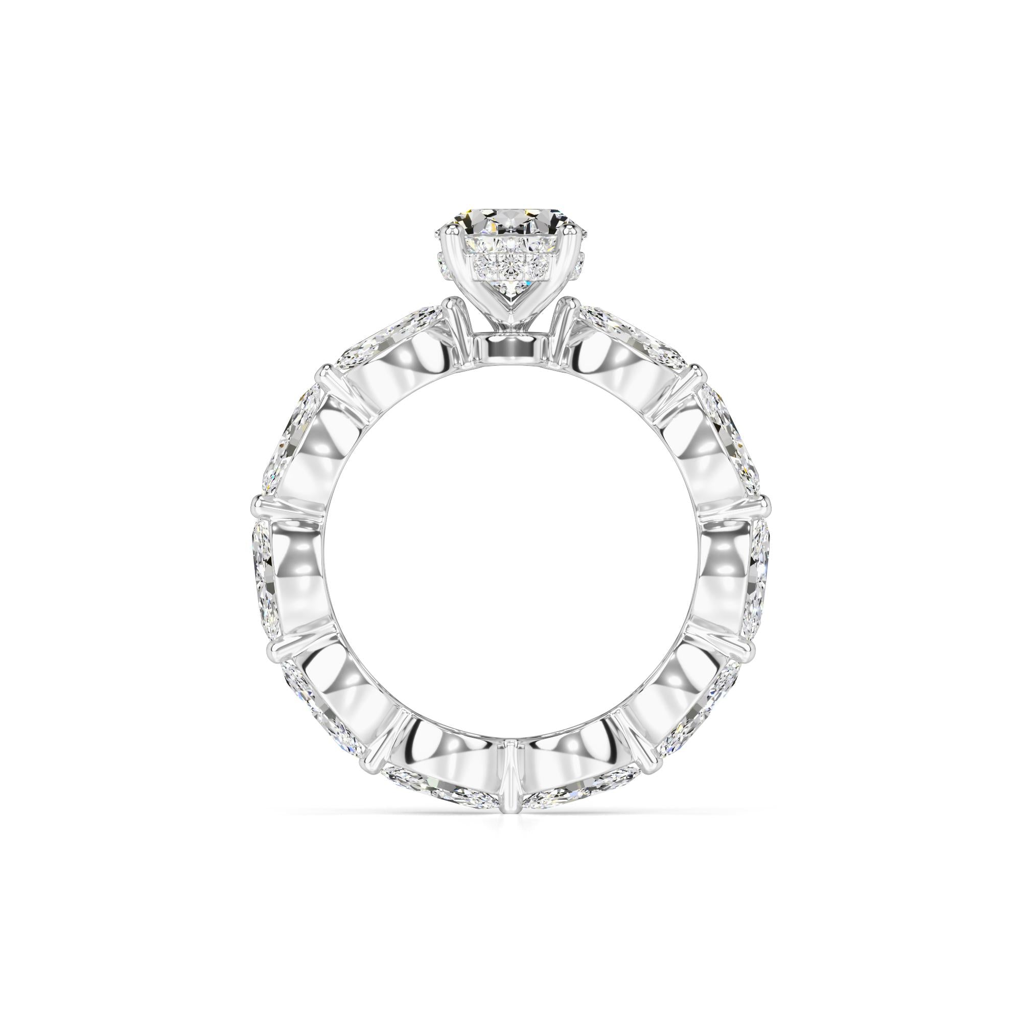 Katie Moissanite & Lab Grown Diamond Ring | White Gold | 4