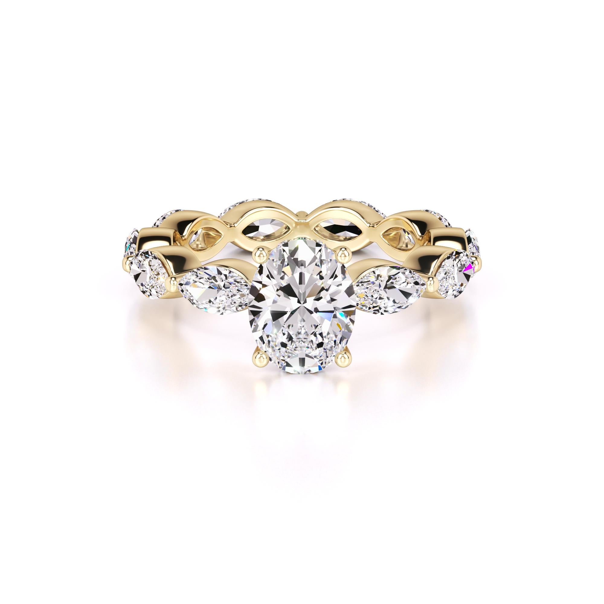 Katie Lab Grown Diamond Ring | Yellow Gold | 1