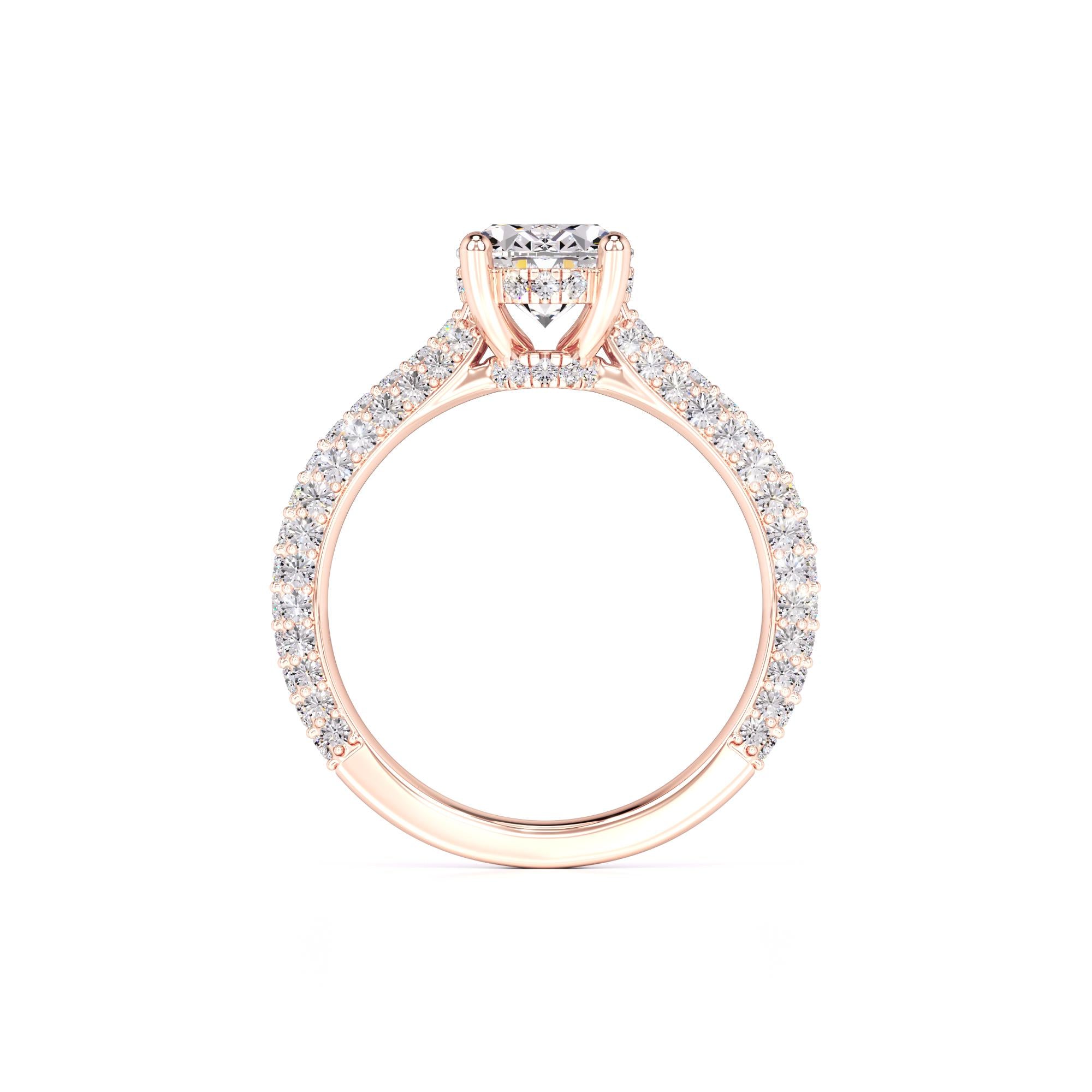 Jessica Moissanite & Lab Grown Diamond Ring | Rose Gold | 4