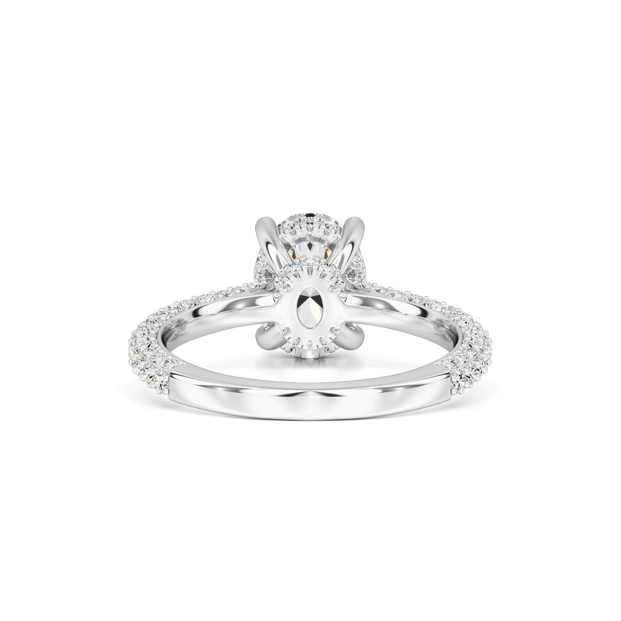Jessica Moissanite & Lab Grown Diamond Ring | White Gold | 3