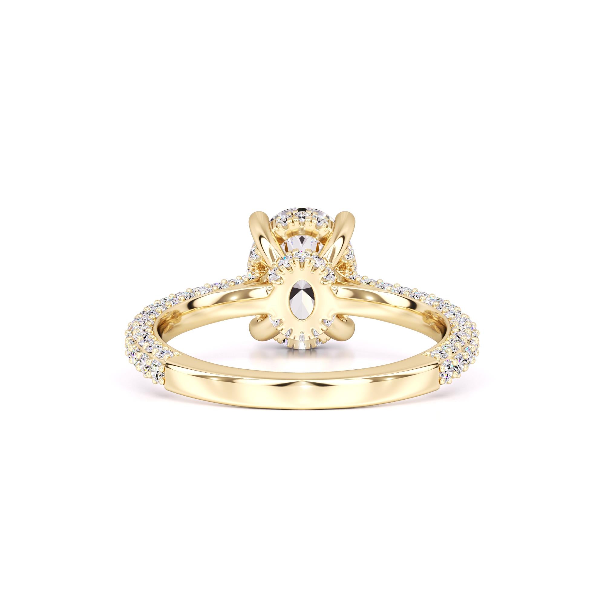 Jessica Moissanite & Lab Grown Diamond Ring | Yellow Gold | 3