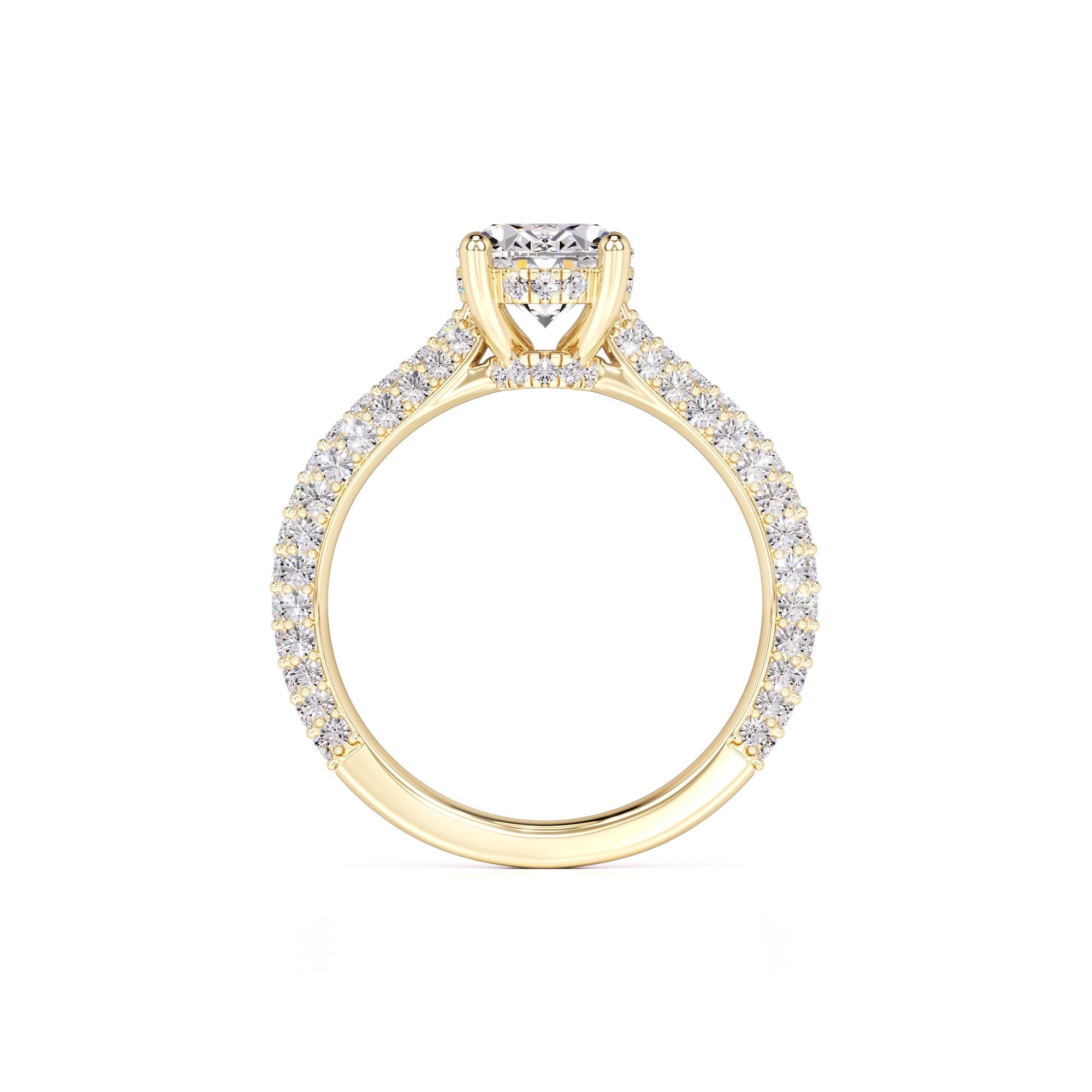 Jessica Moissanite & Lab Grown Diamond Ring | Yellow Gold | 4