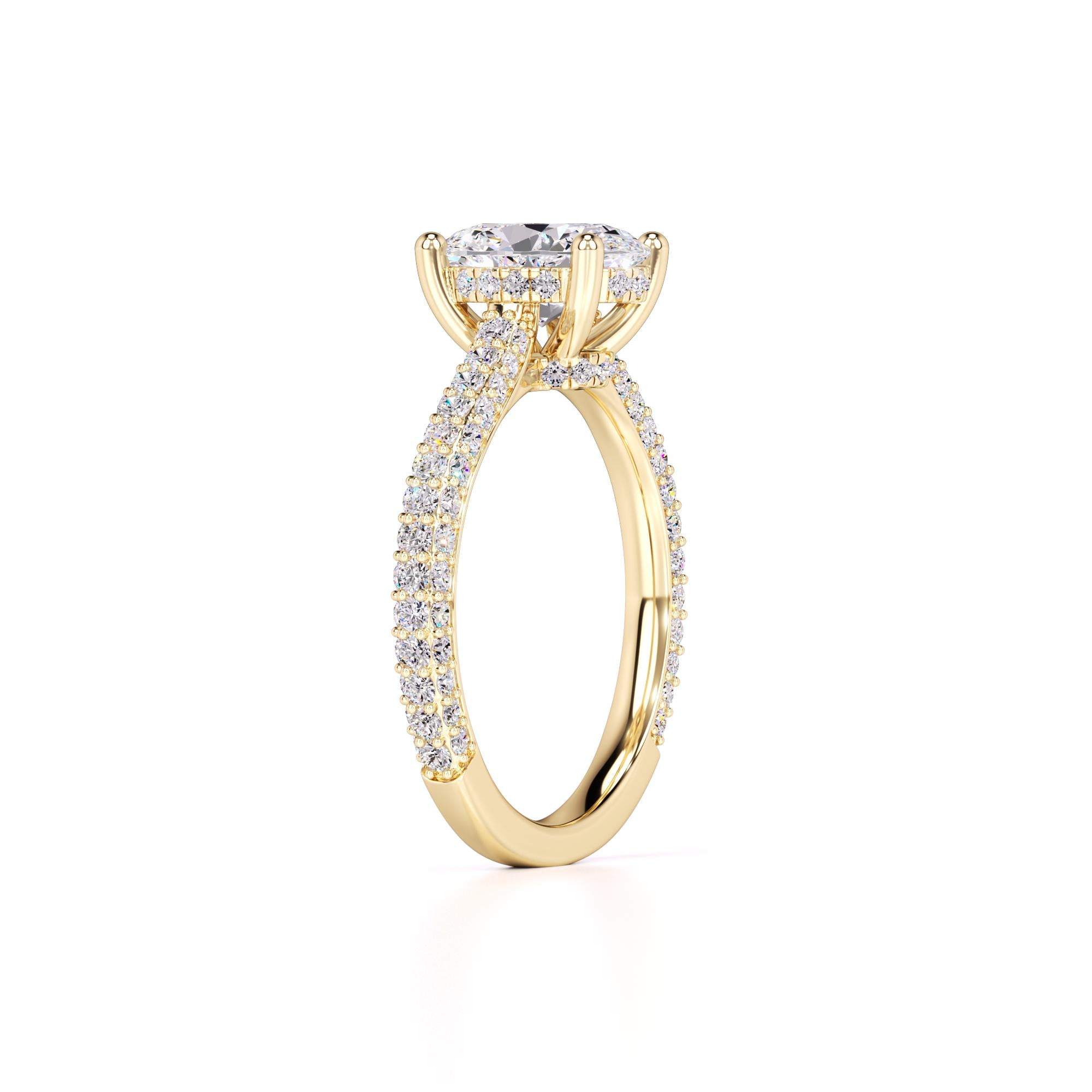 Jessica Lab Grown Diamond Ring | Yellow Gold | 3