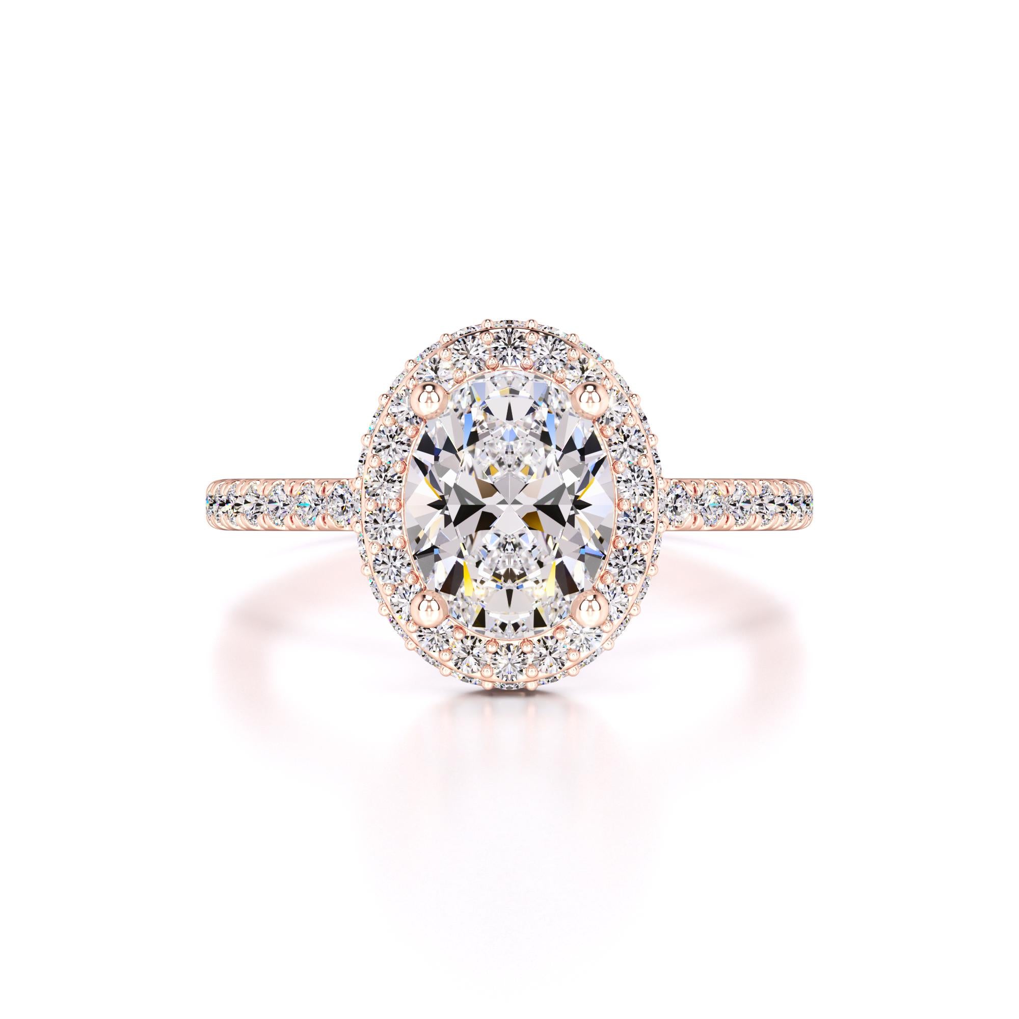 Gavin Moissanite & Lab Grown Diamond Ring | Rose Gold | 1