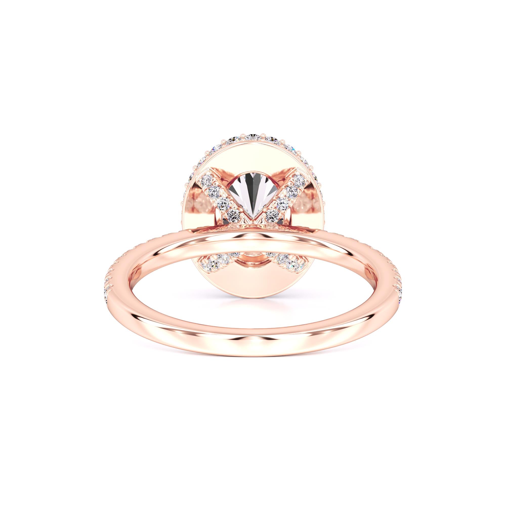 Gavin Moissanite & Lab Grown Diamond Ring | Rose Gold | 3