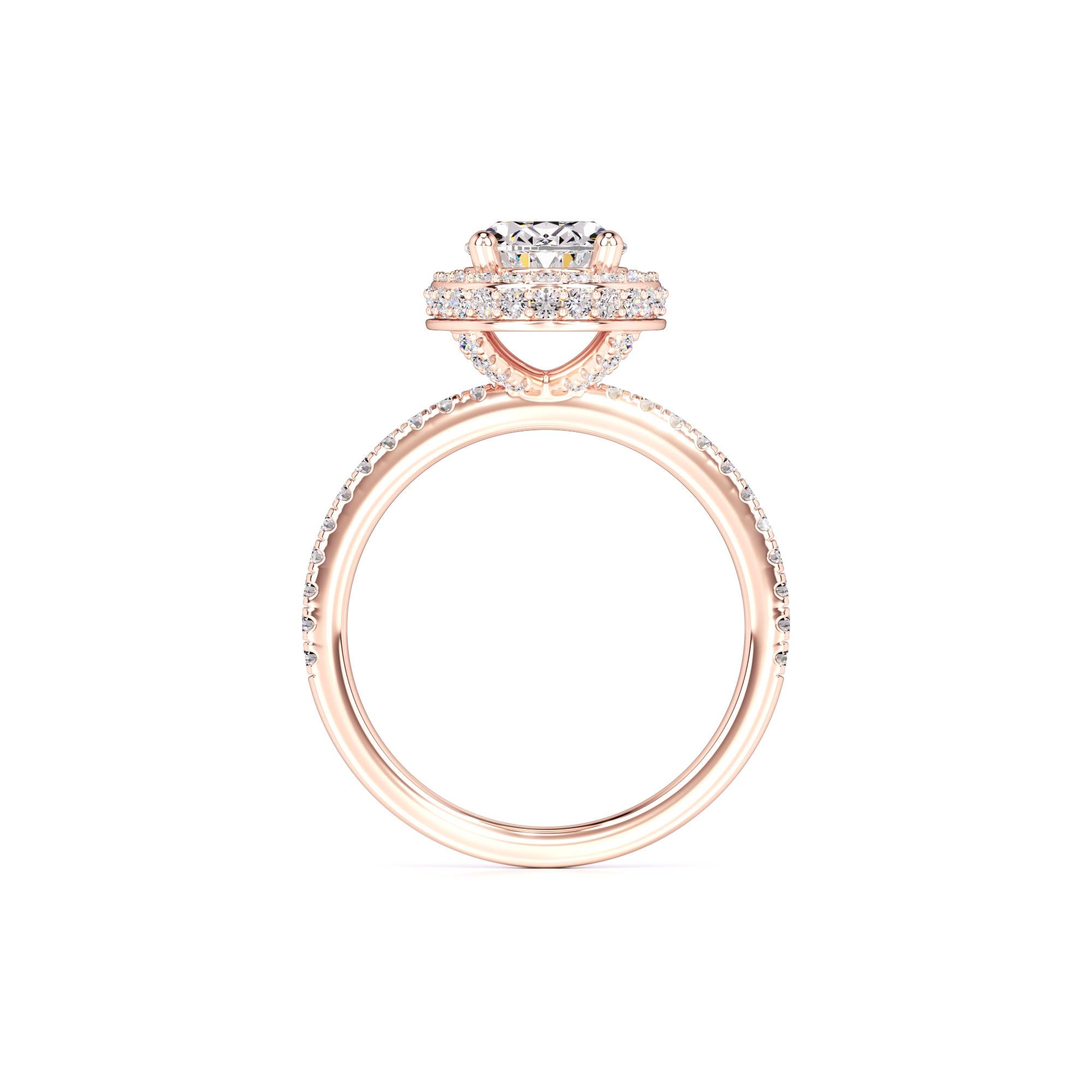 Gavin Moissanite & Lab Grown Diamond Ring | Rose Gold | 4