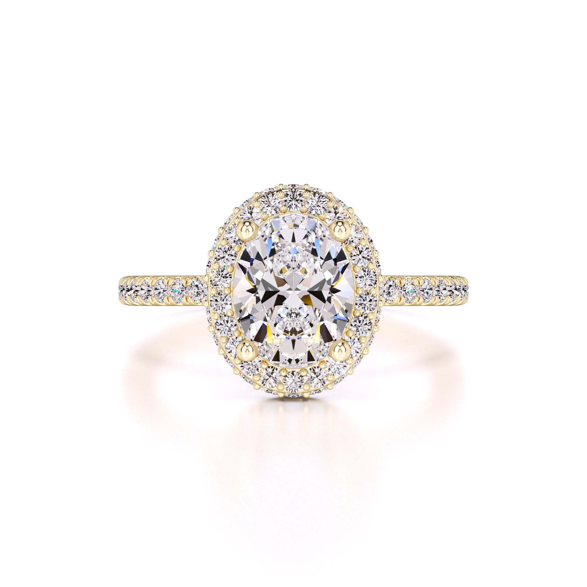 Gavin Moissanite & Lab Grown Diamond Ring | Yellow Gold | 1