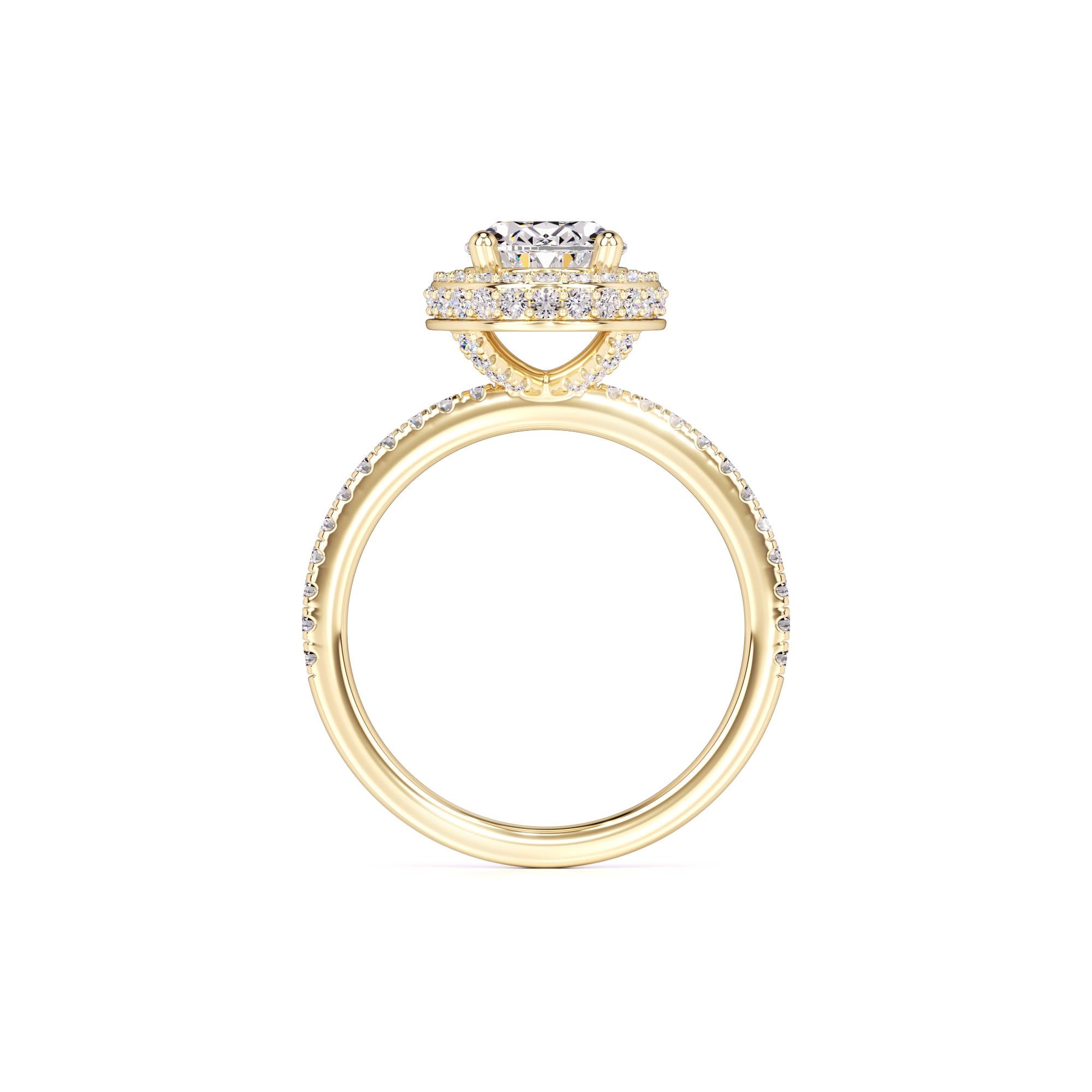 Gavin Moissanite & Lab Grown Diamond Ring | Yellow Gold | 4