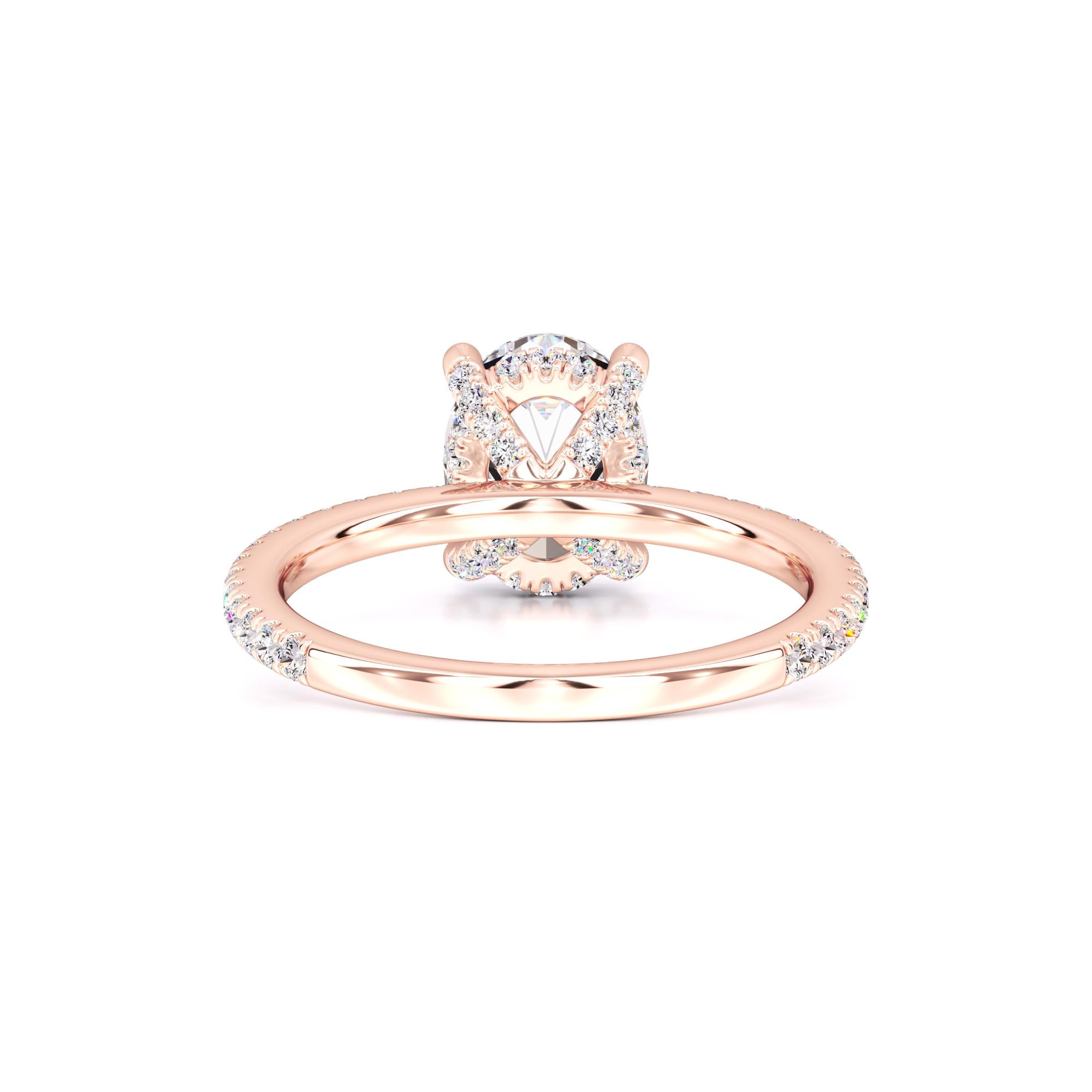 Rachel Moissanite & Lab Grown Diamond Ring | Rose Gold | 3