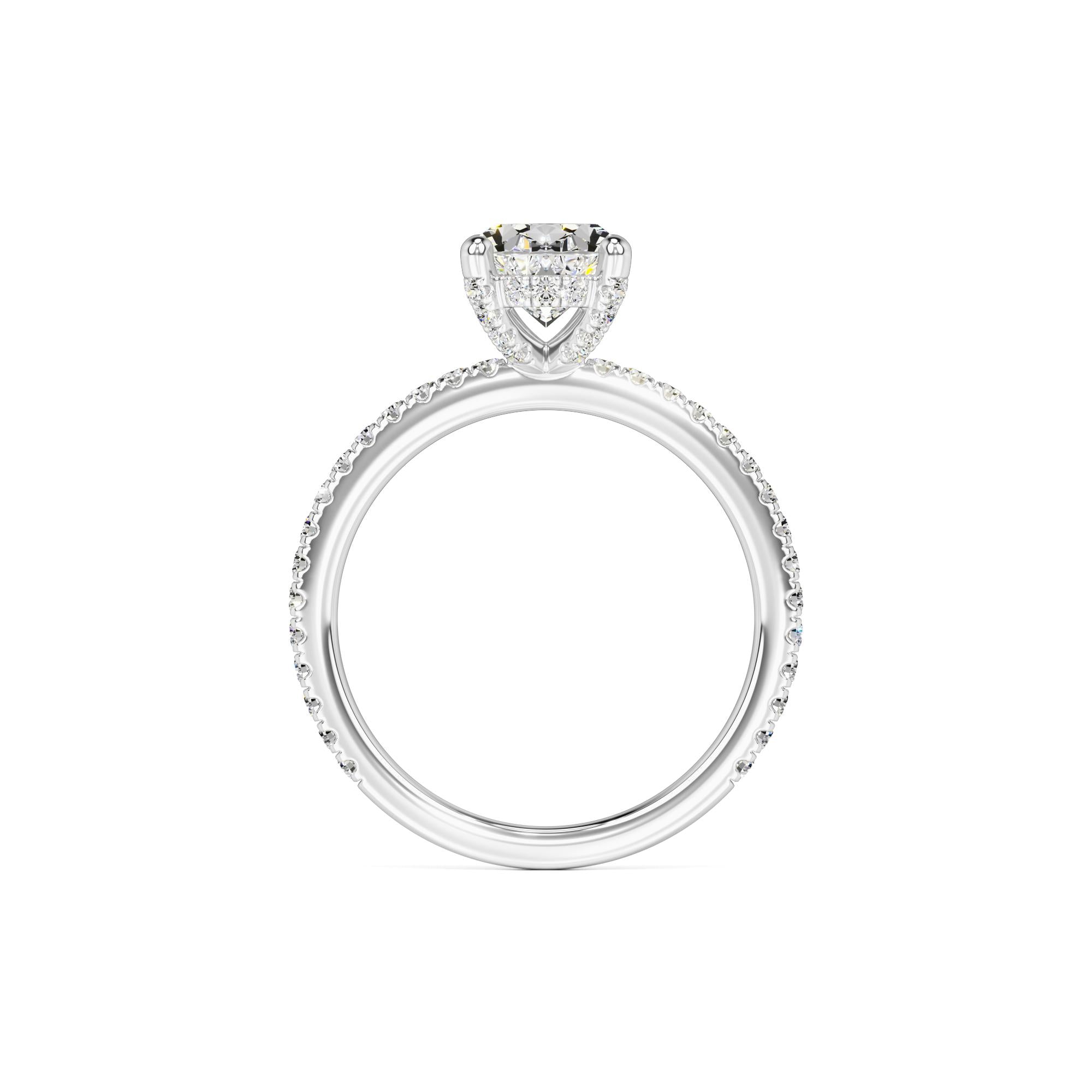 Rachel Moissanite & Lab Grown Diamond Ring | White Gold | 4