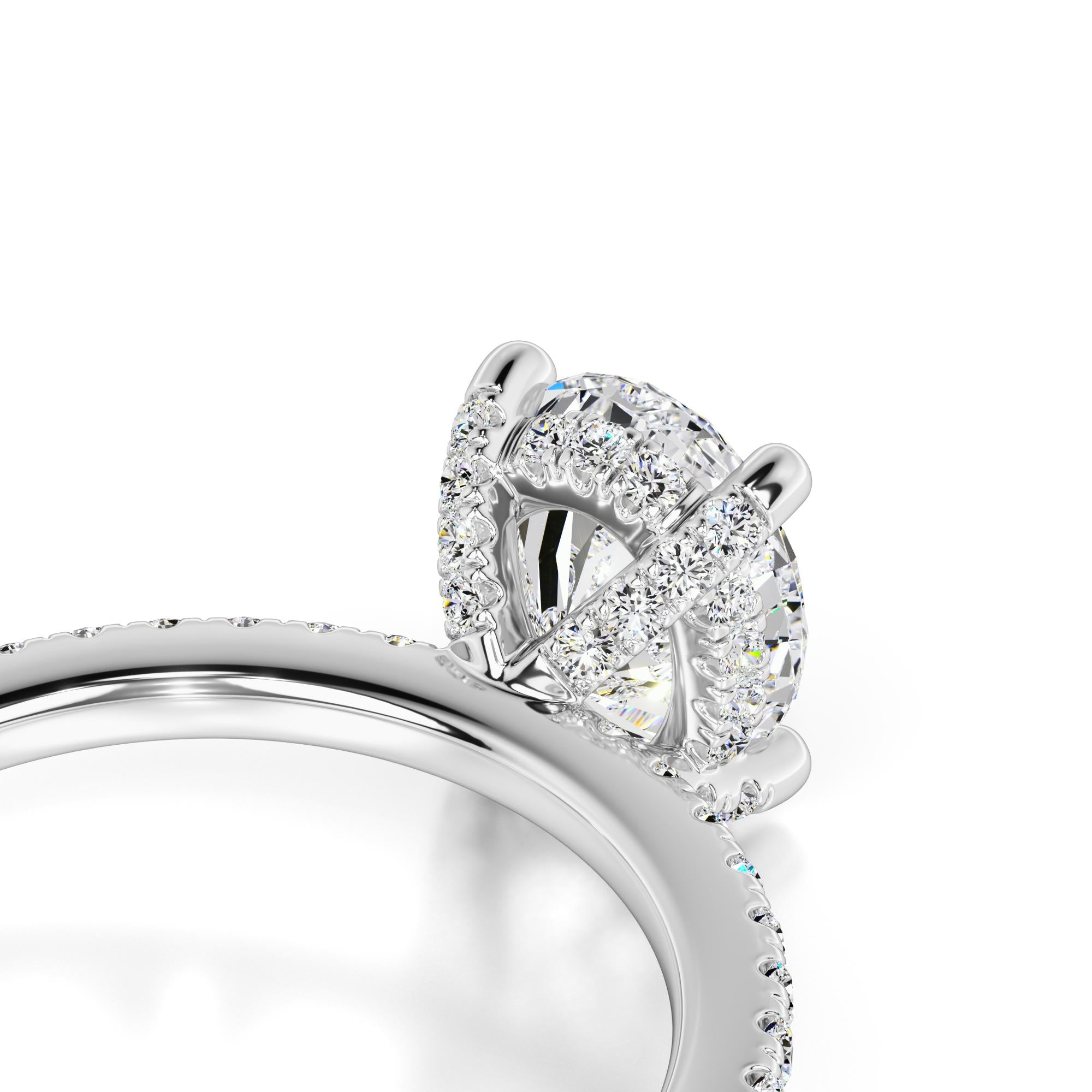 Rachel Moissanite & Lab Grown Diamond Ring | White Gold | 2