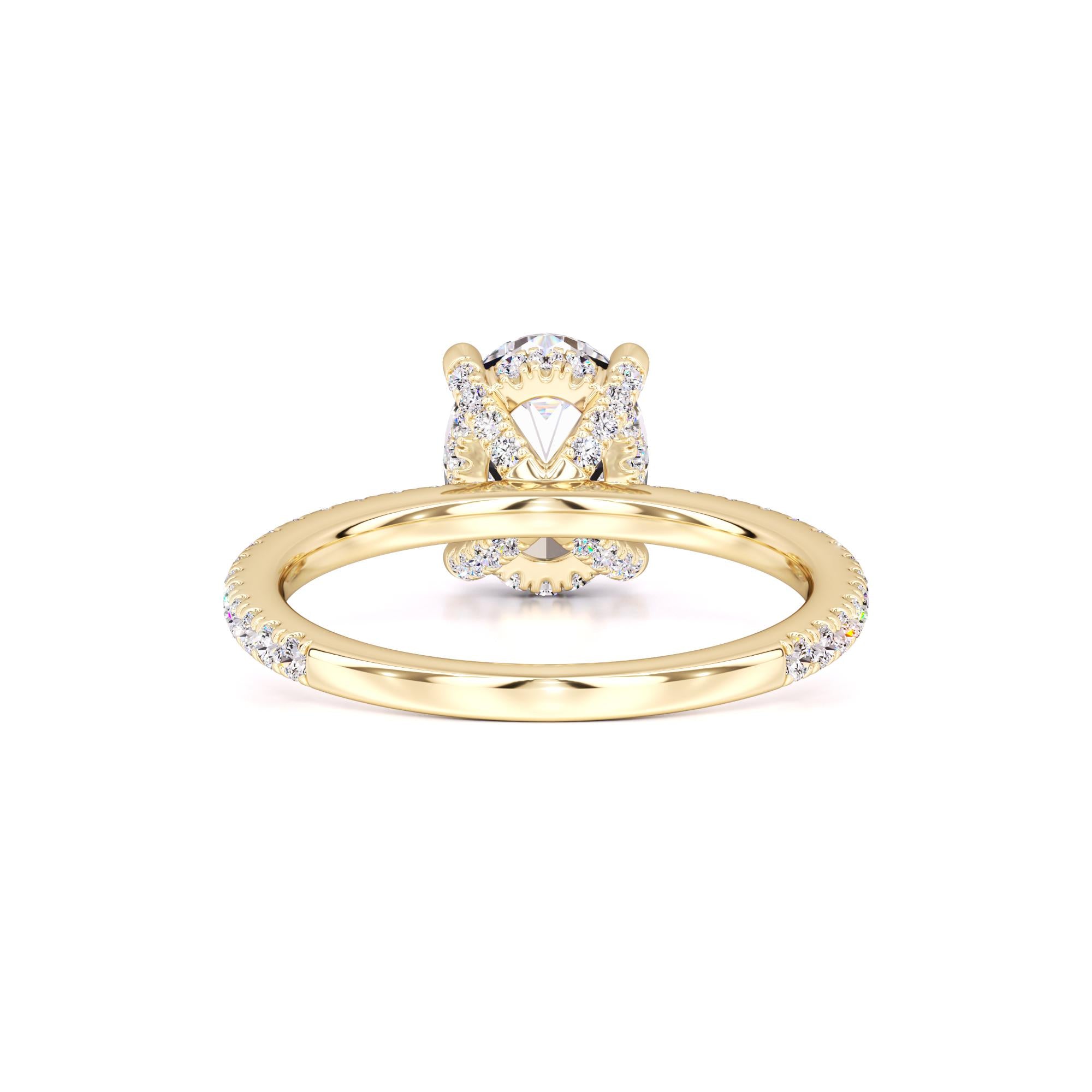 Rachel Moissanite & Lab Grown Diamond Ring | Yellow Gold | 3