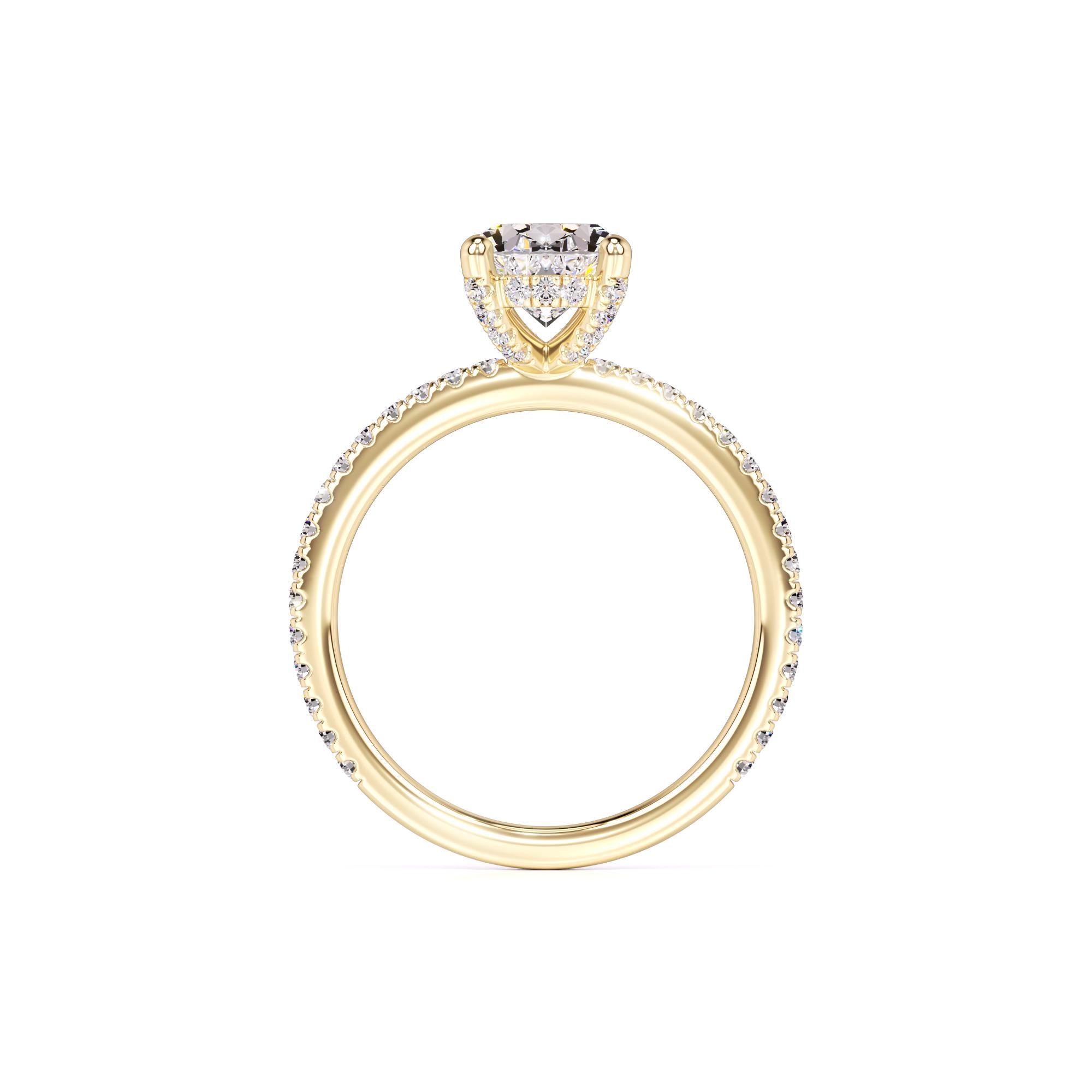 Rachel Moissanite & Lab Grown Diamond Ring | Yellow Gold | 4