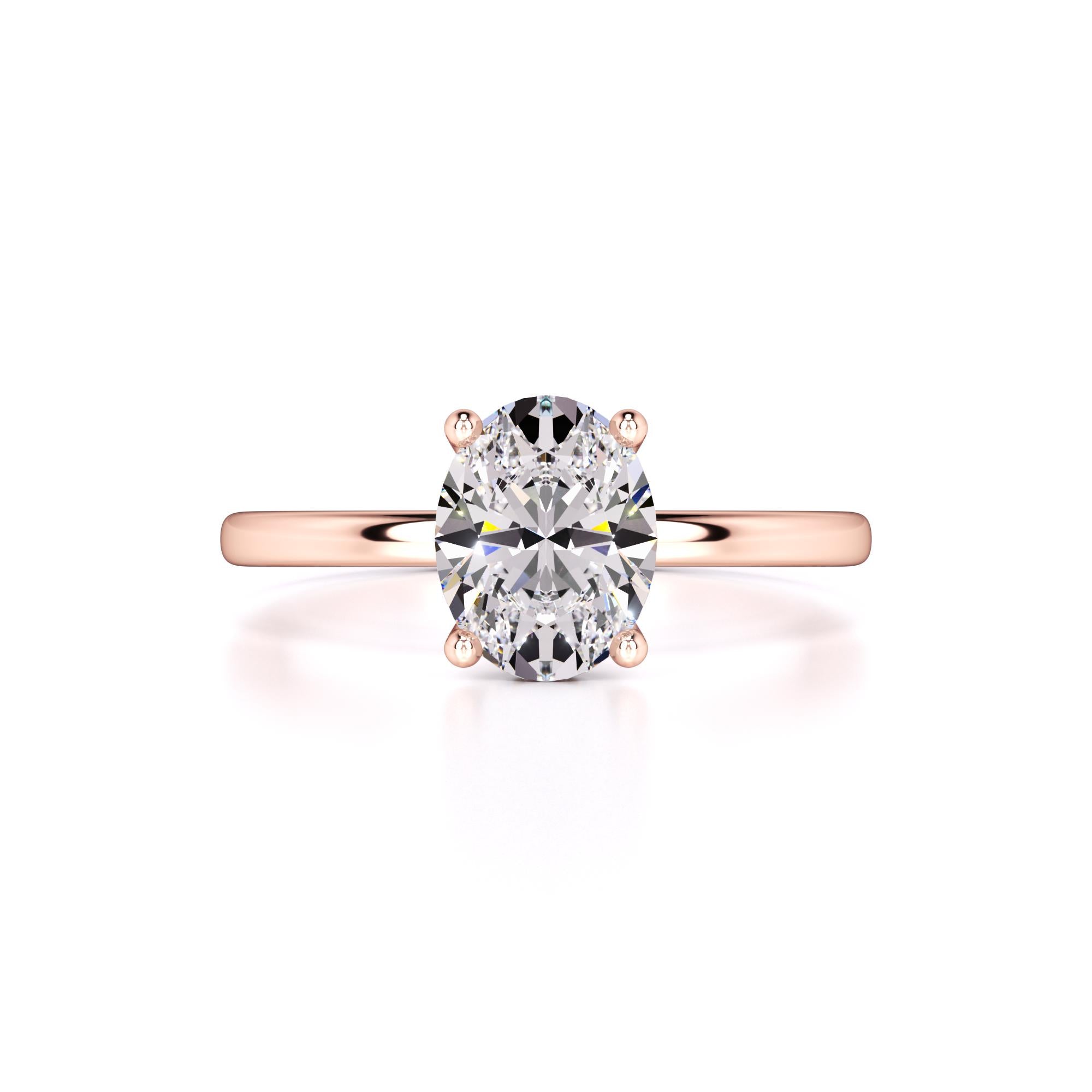Chica Moissanite & Lab Grown Diamond Ring | Rose Gold | 1