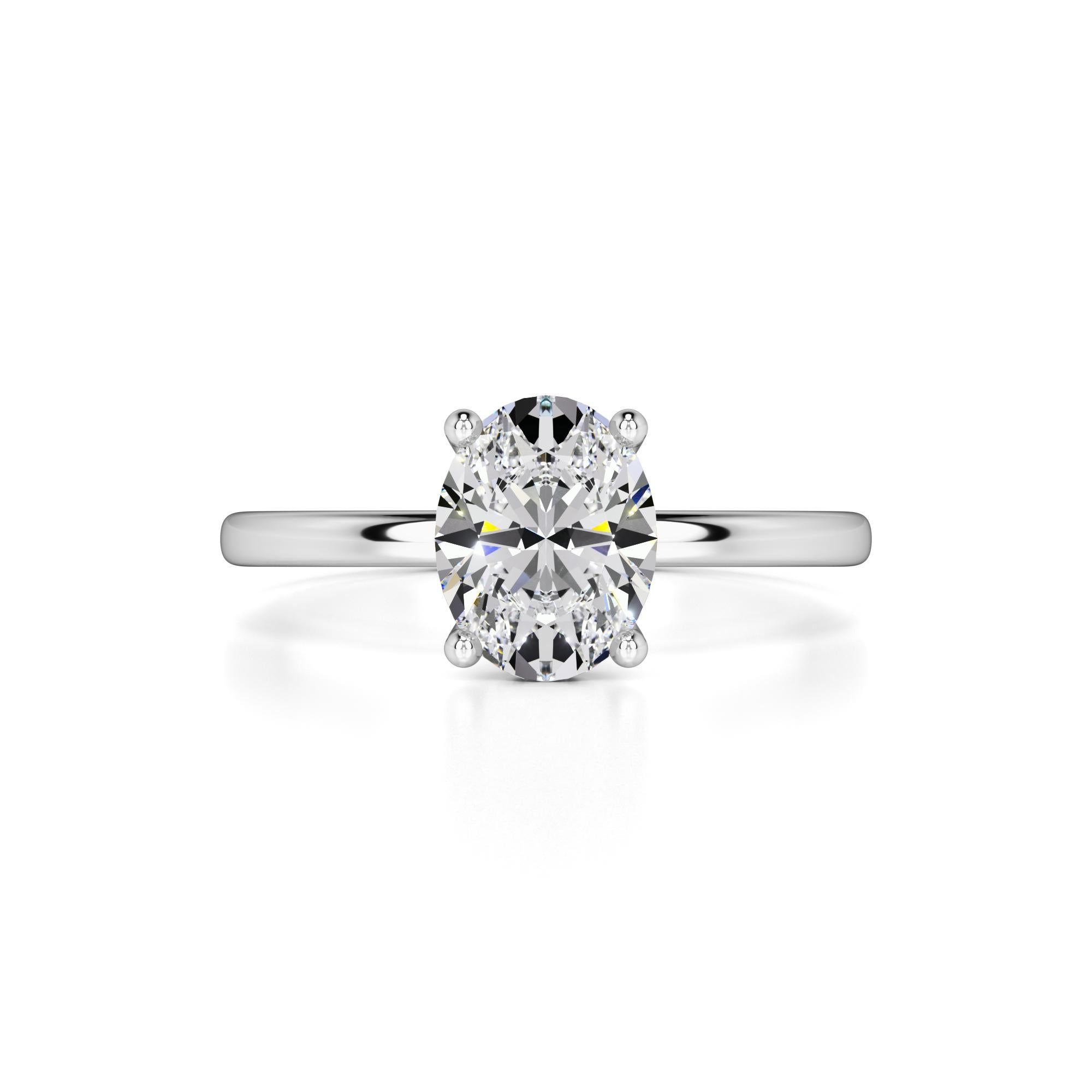 Chica Moissanite & Lab Grown Diamond Ring | White Gold | 1