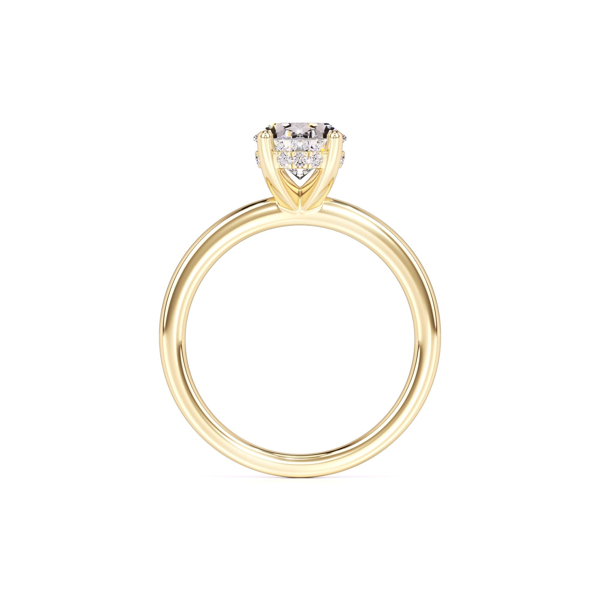 Chica Moissanite & Lab Grown Diamond Ring | Yellow Gold | 4