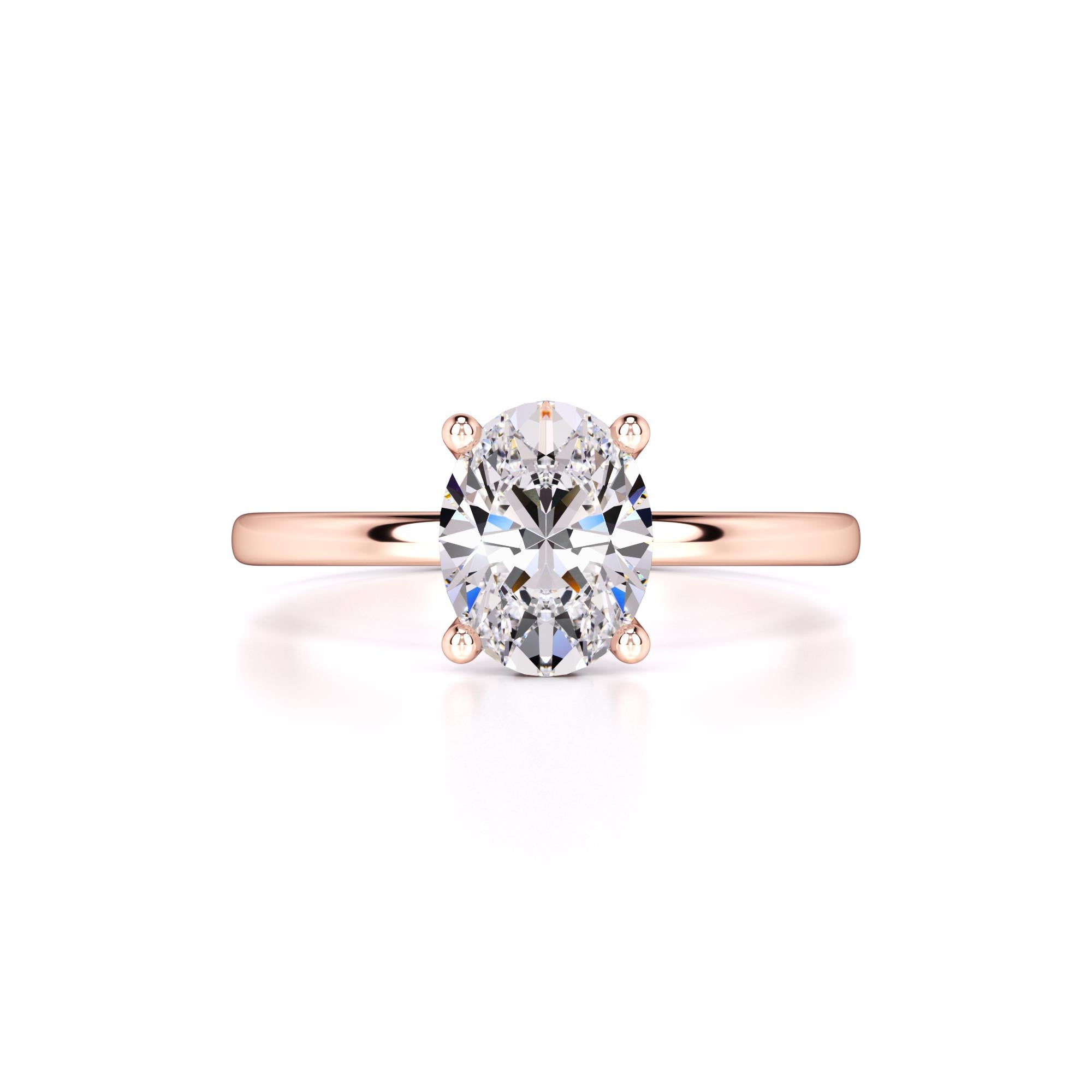 Lola Moissanite & Lab Grown Diamond Ring | Rose Gold | 1