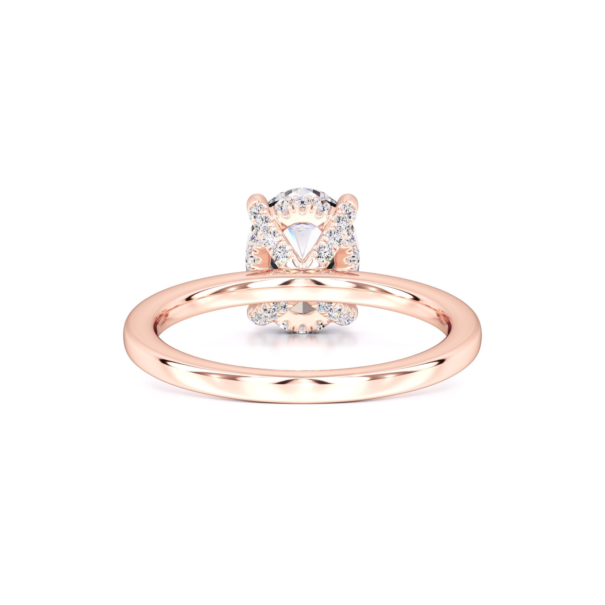 Lola Moissanite & Lab Grown Diamond Ring | Rose Gold | 3