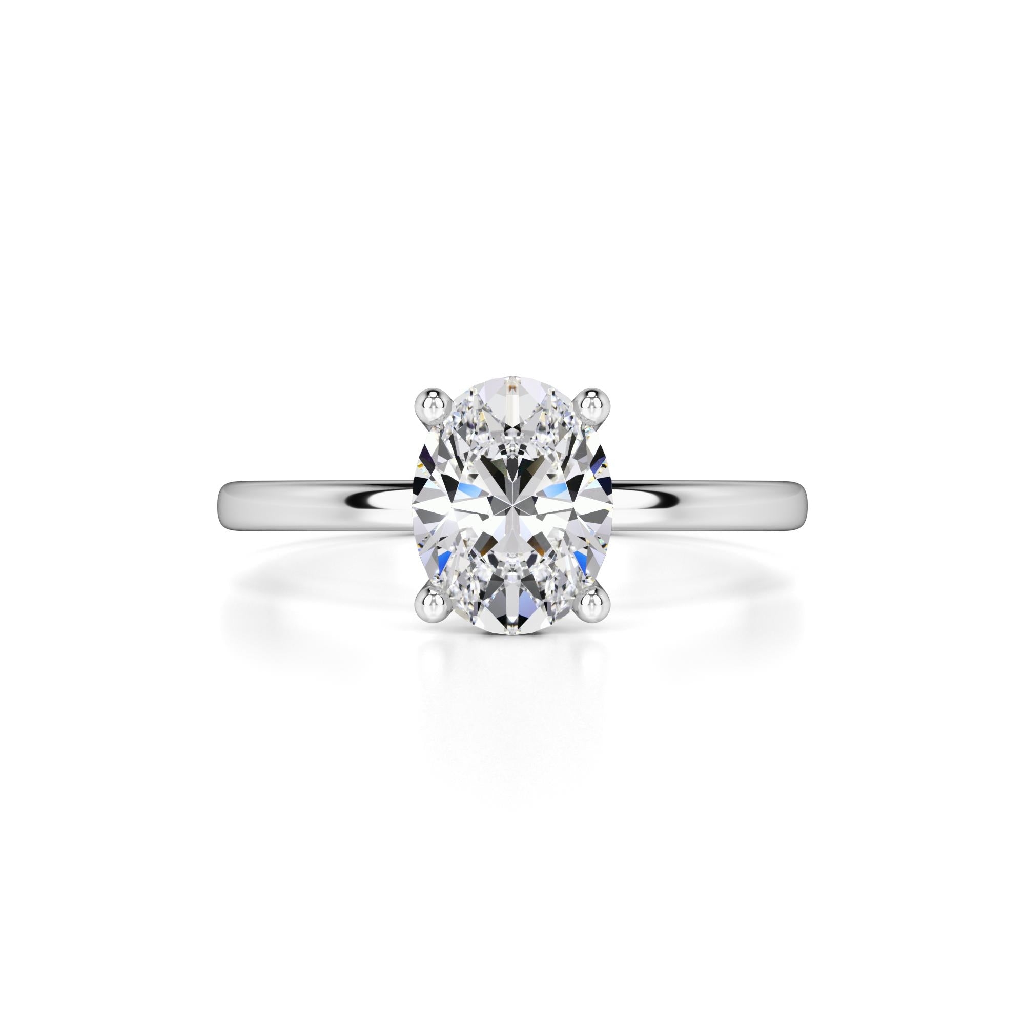 Lola Moissanite & Lab Grown Diamond Ring | White Gold | 1
