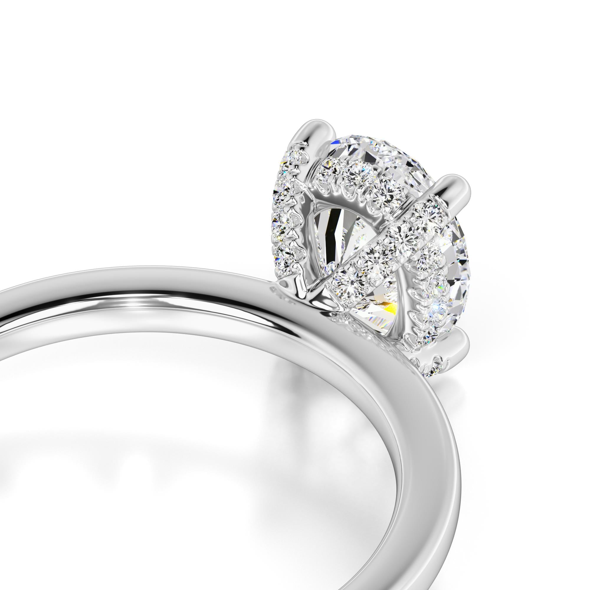 Lola Moissanite & Lab Grown Diamond Ring | White Gold | 2