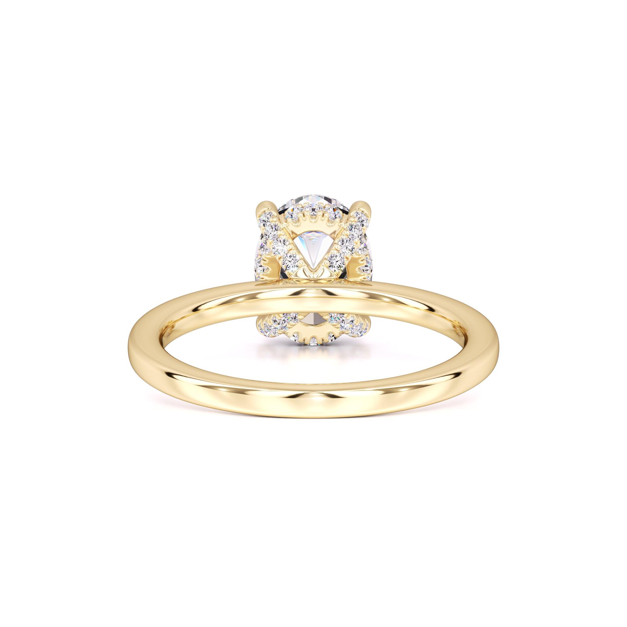 Lola Moissanite & Lab Grown Diamond Ring | Yellow Gold | 3