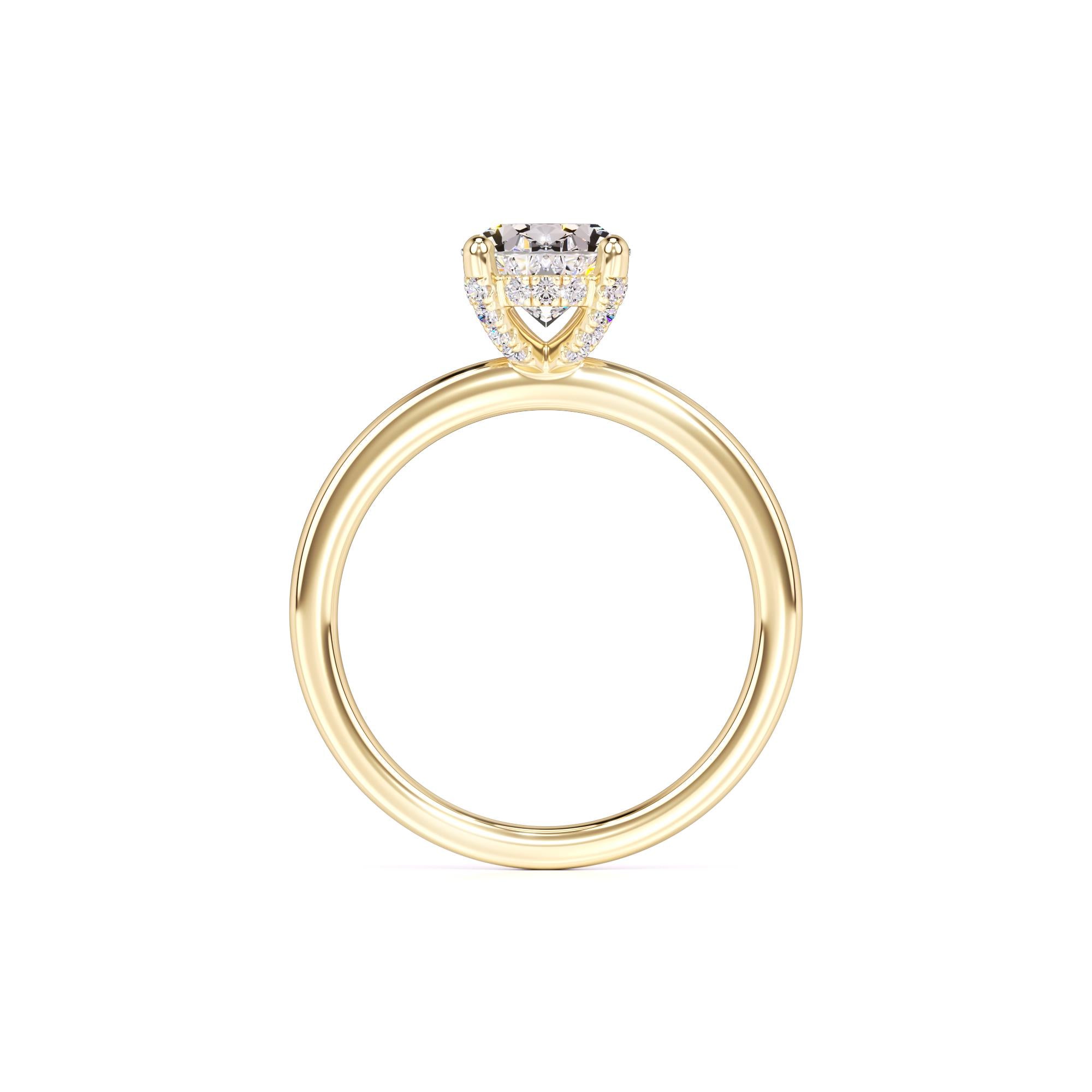 Lola Moissanite & Lab Grown Diamond Ring | Yellow Gold | 4