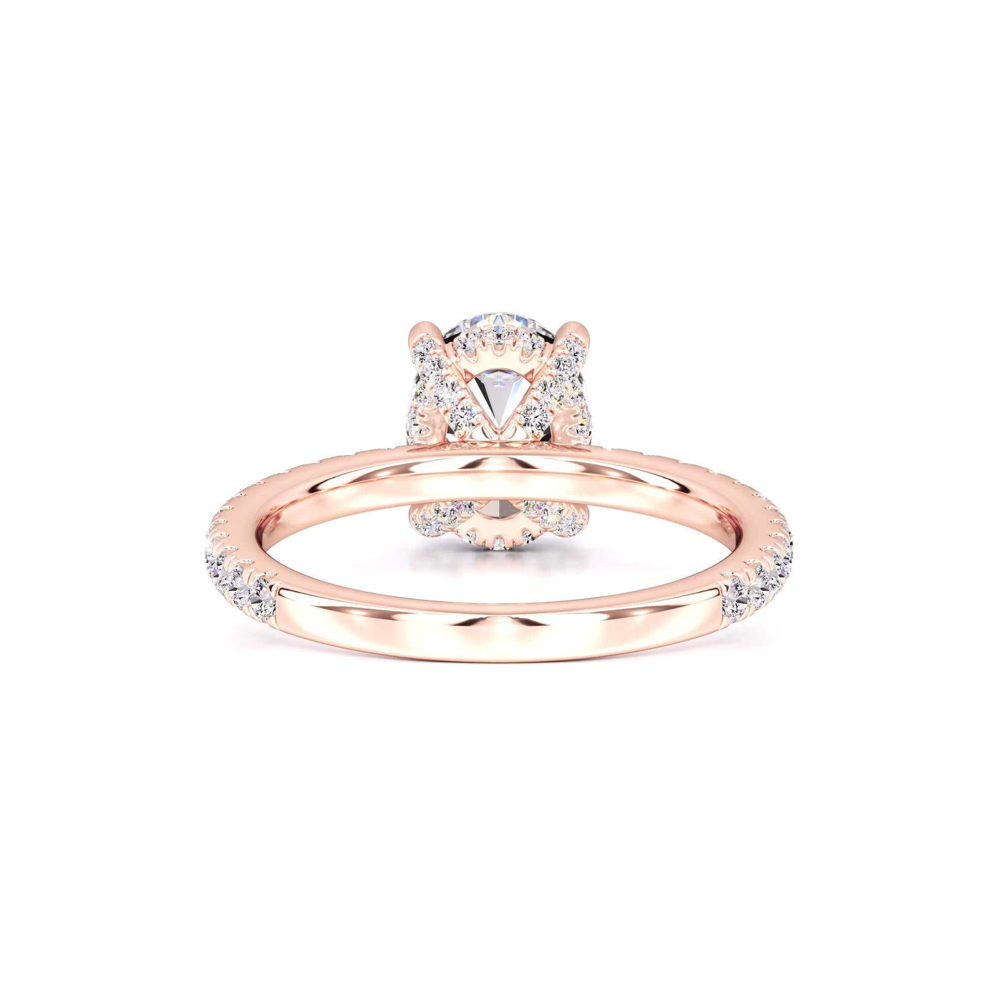 Mika Moissanite & Lab Grown Diamond Ring | Rose Gold | 3