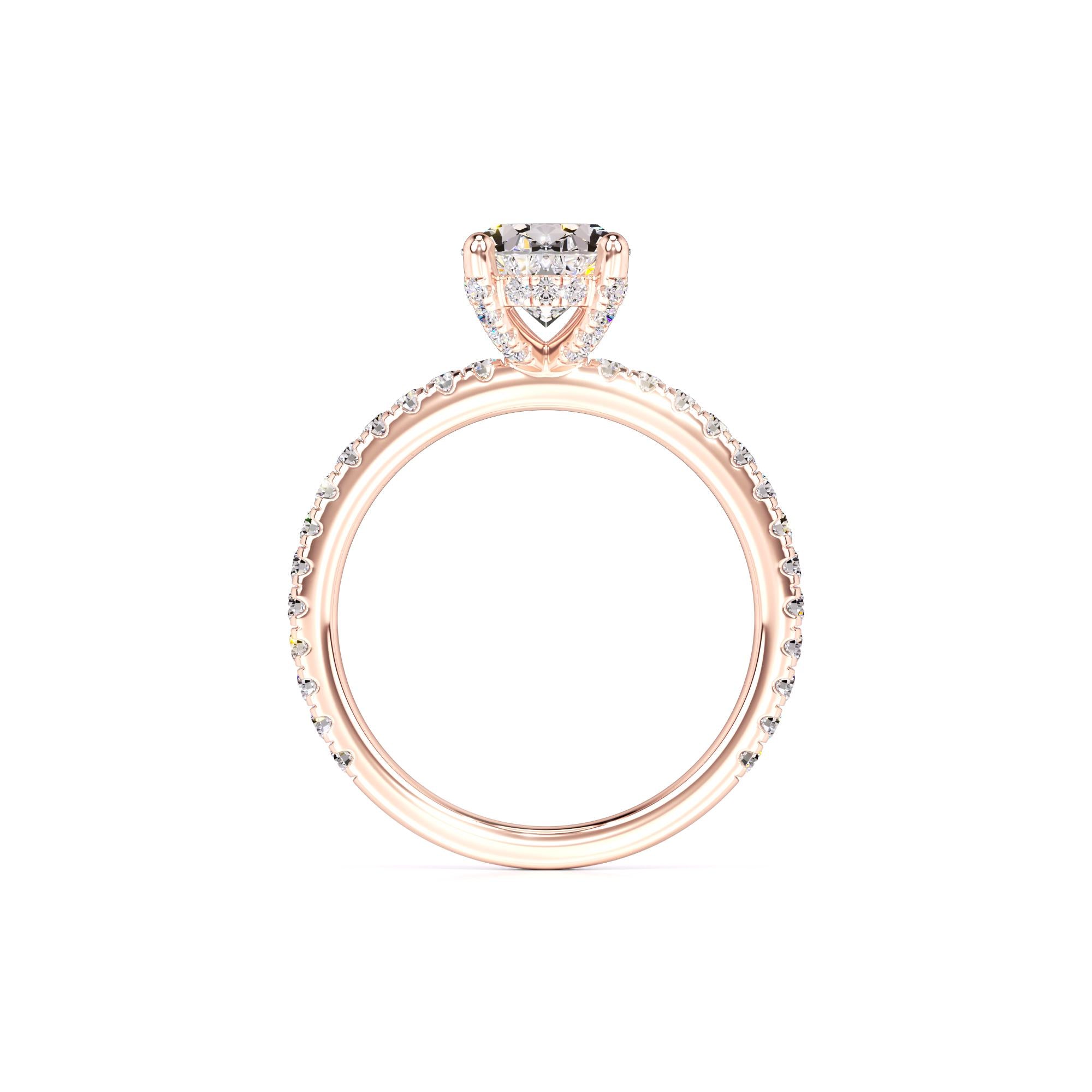 Mika Moissanite & Lab Grown Diamond Ring | Rose Gold | 4