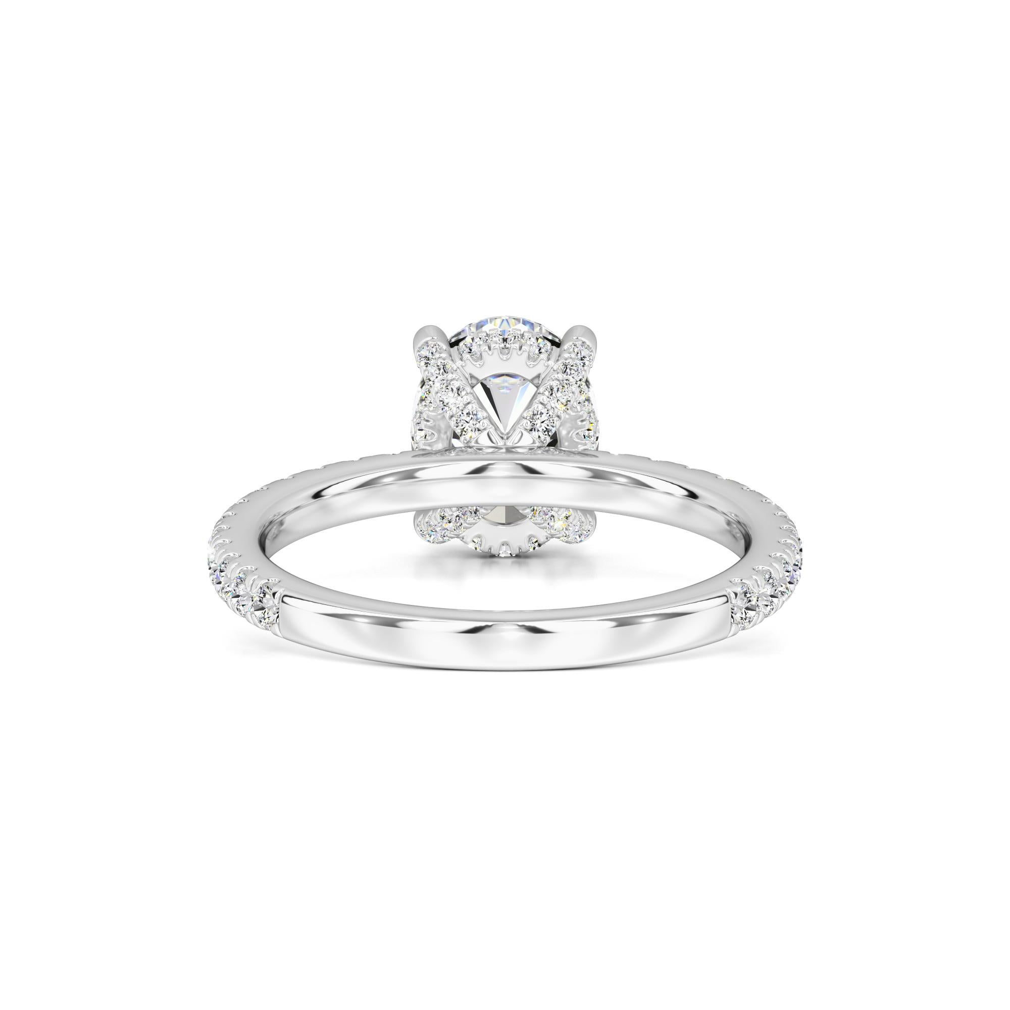 Mika Moissanite & Lab Grown Diamond Ring | White Gold | 3
