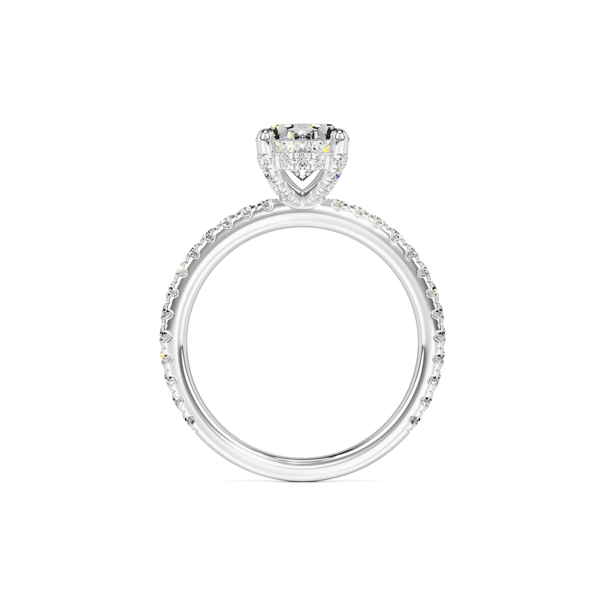 Mika Moissanite & Lab Grown Diamond Ring | White Gold | 4