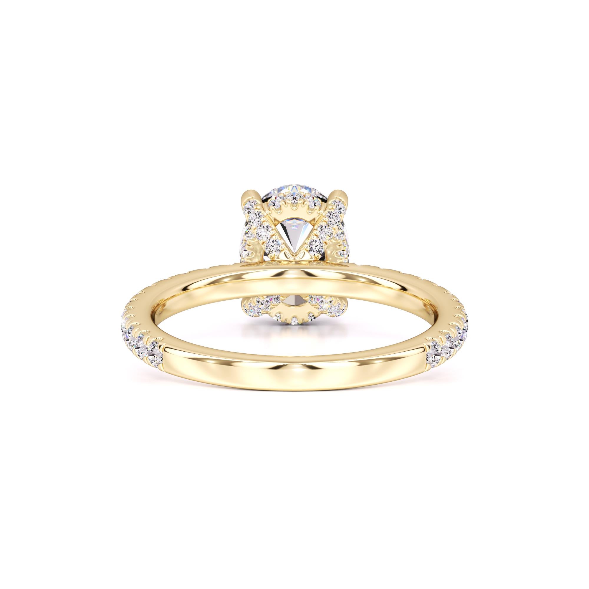 Mika Moissanite & Lab Grown Diamond Ring | Yellow Gold | 3