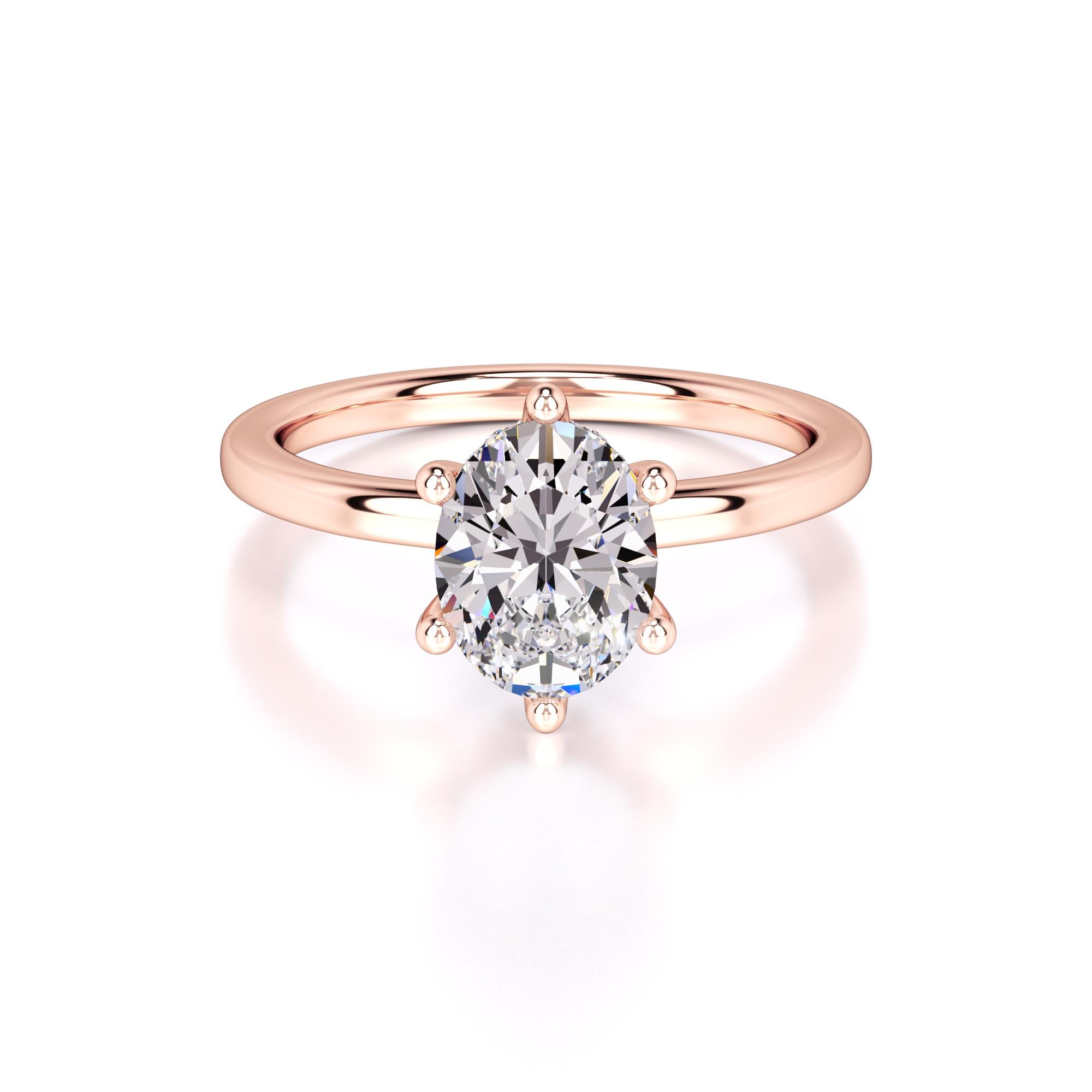 Ariana Lab Grown Diamond Ring | Rose Gold | 1