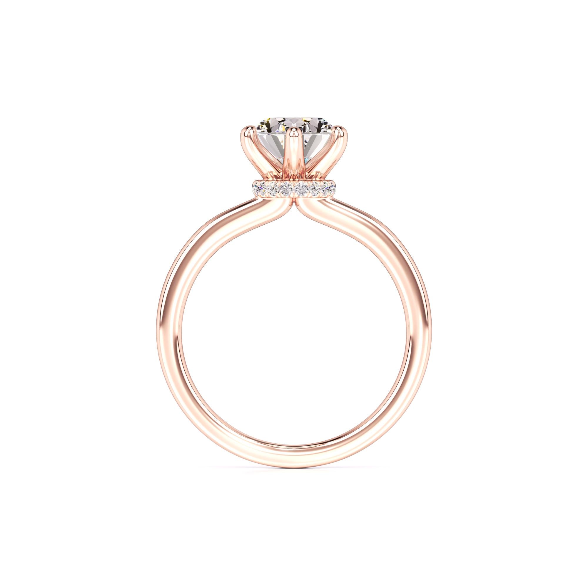 Ariana Moissanite & Lab Grown Diamond Ring | Rose Gold | 4