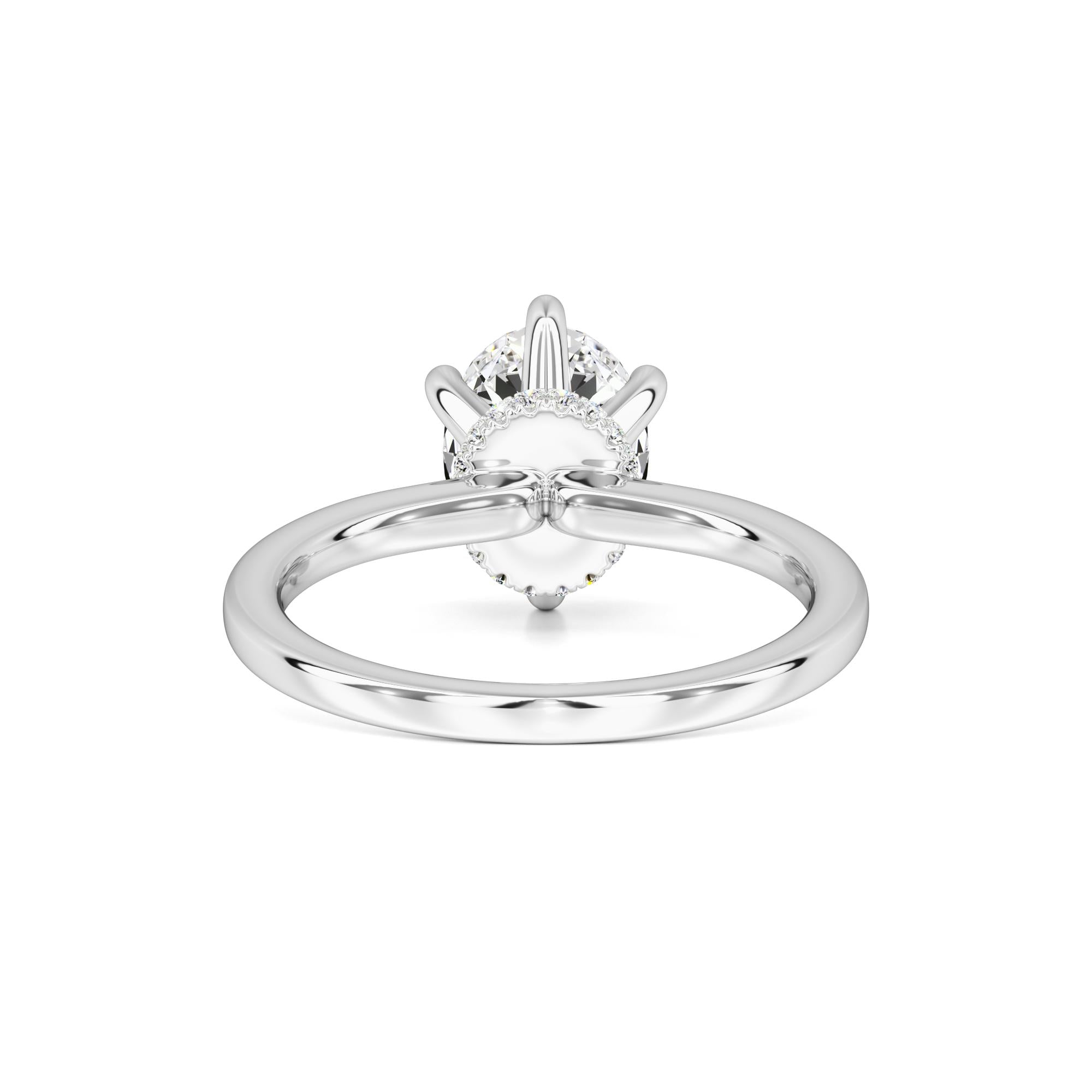 Ariana Moissanite & Lab Grown Diamond Ring | White Gold | 3