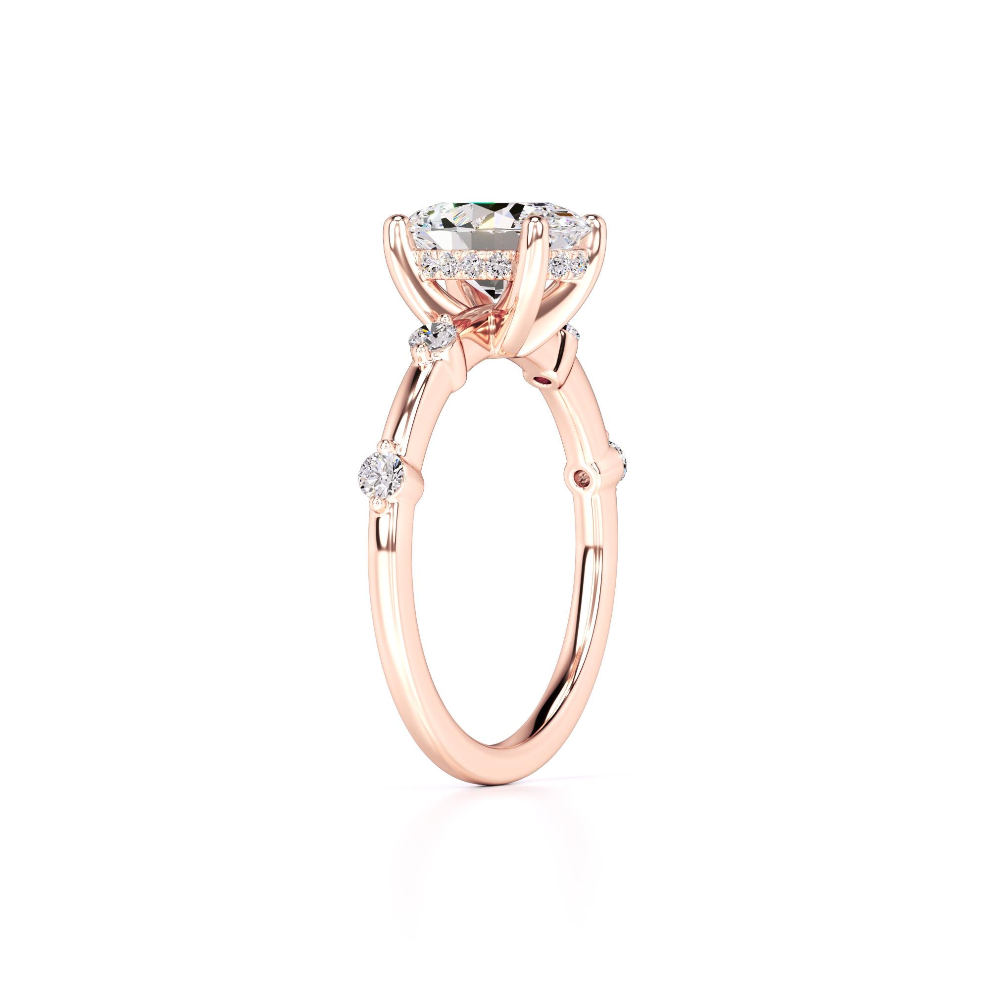 Catherine Lab Grown Diamond Ring | Rose Gold | 3