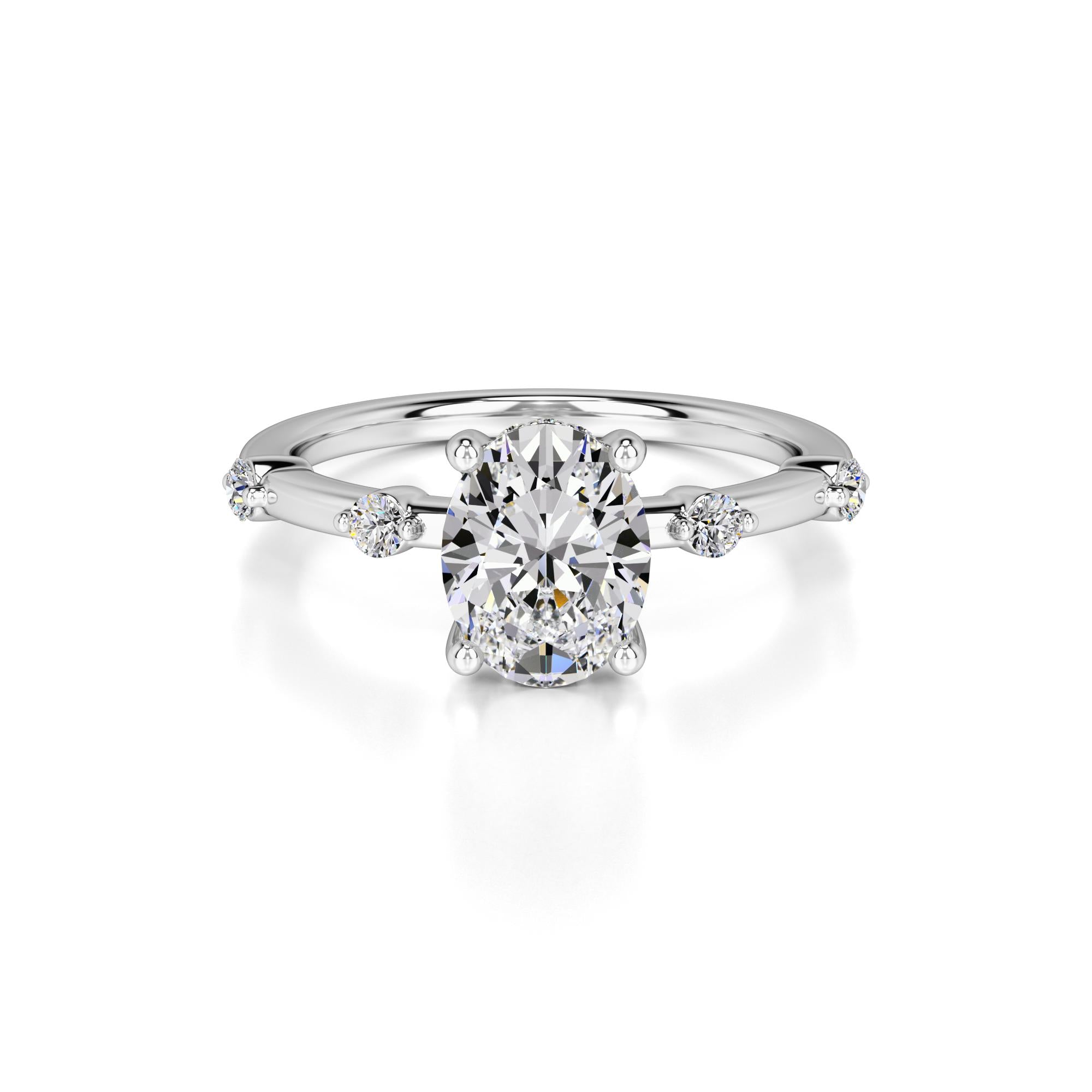 Catherine Lab Grown Diamond Ring | White Gold | 1