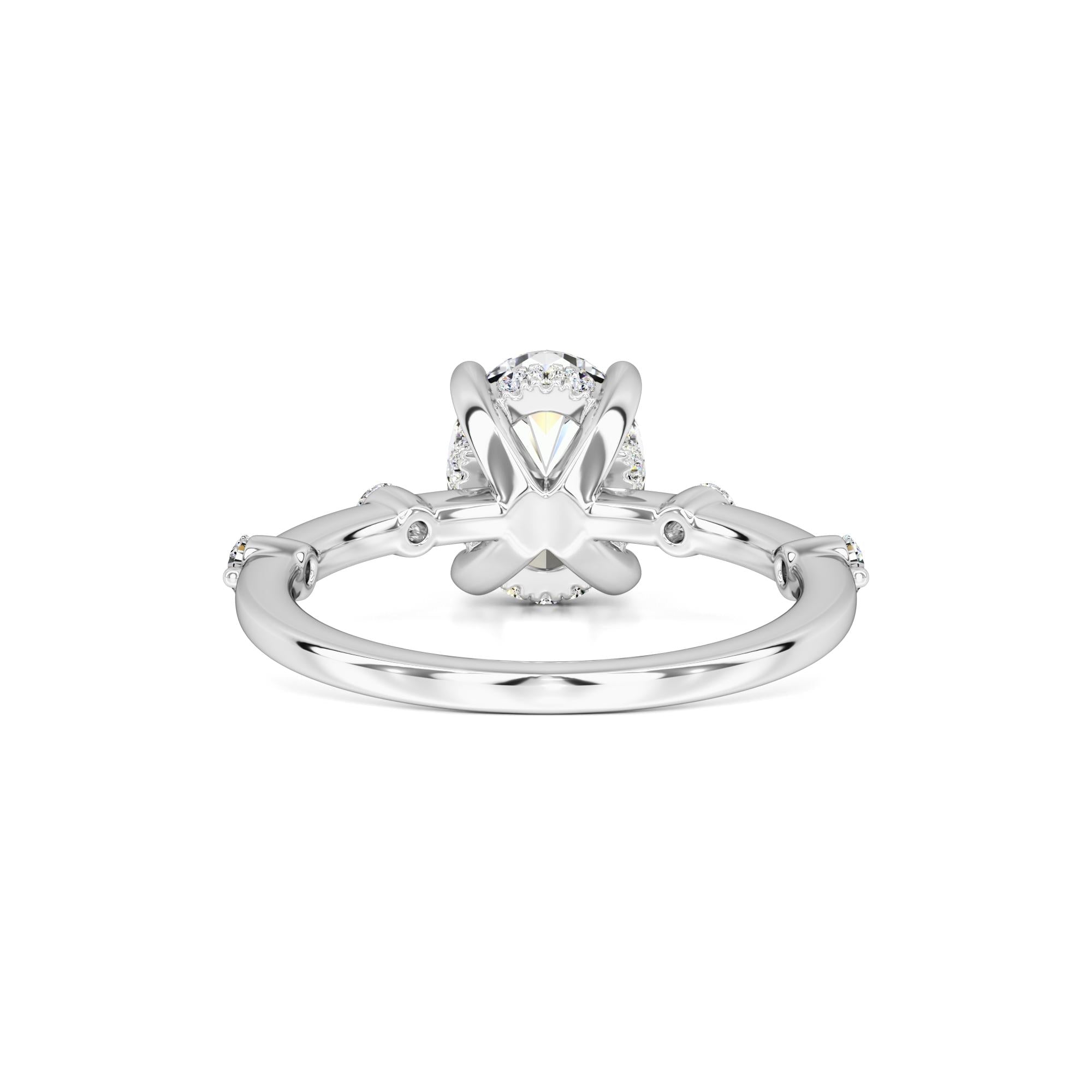 Catherine Moissanite & Lab Grown Diamond Ring | White Gold | 3