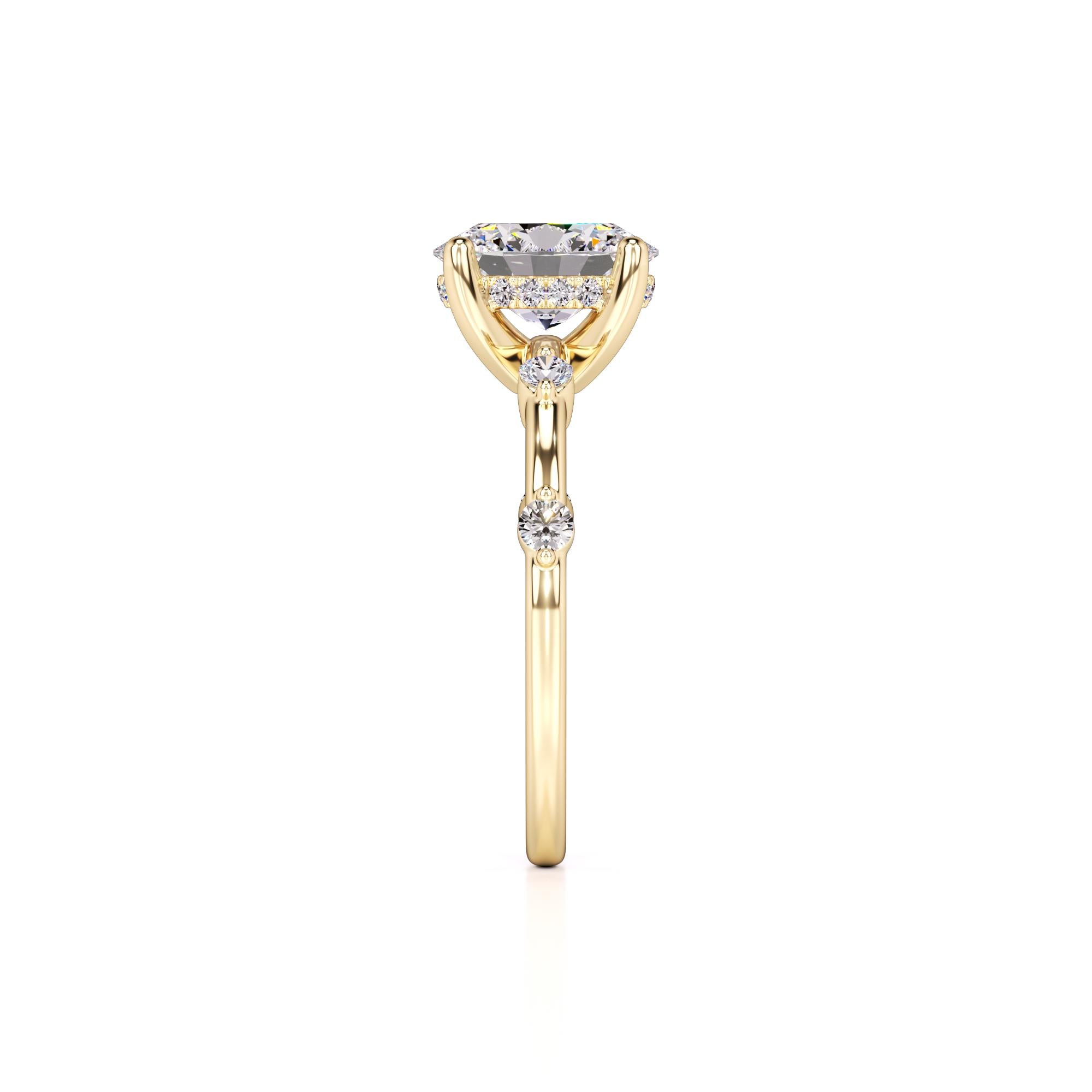 Catherine Lab Grown Diamond Ring | Yellow Gold | 4