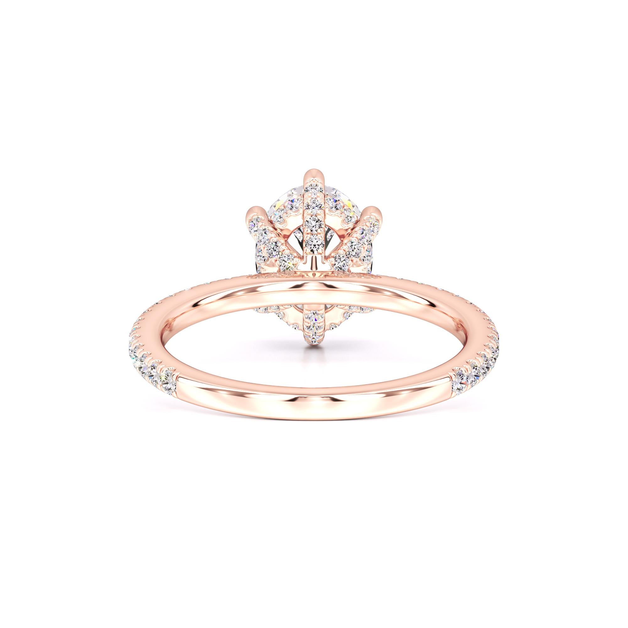Eva Moissanite & Lab Grown Diamond Ring | Rose Gold | 3
