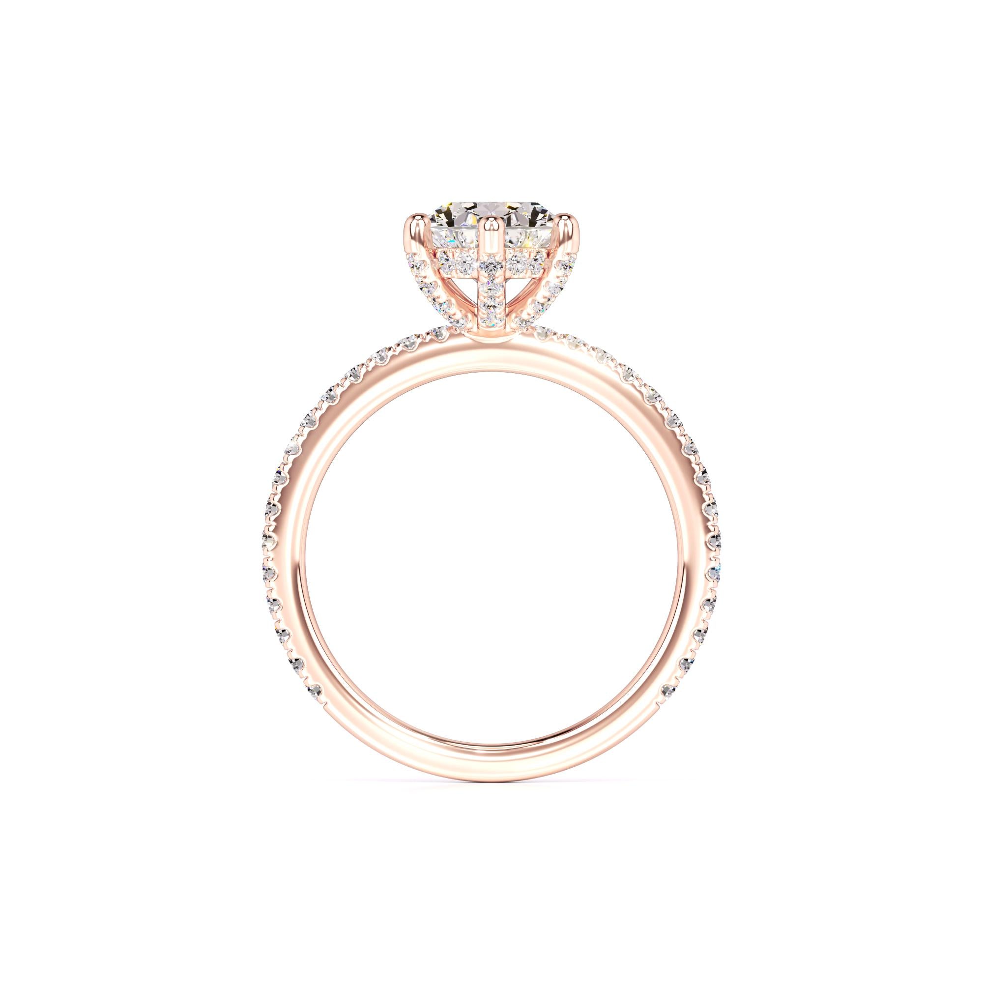 Eva Moissanite & Lab Grown Diamond Ring | Rose Gold | 4