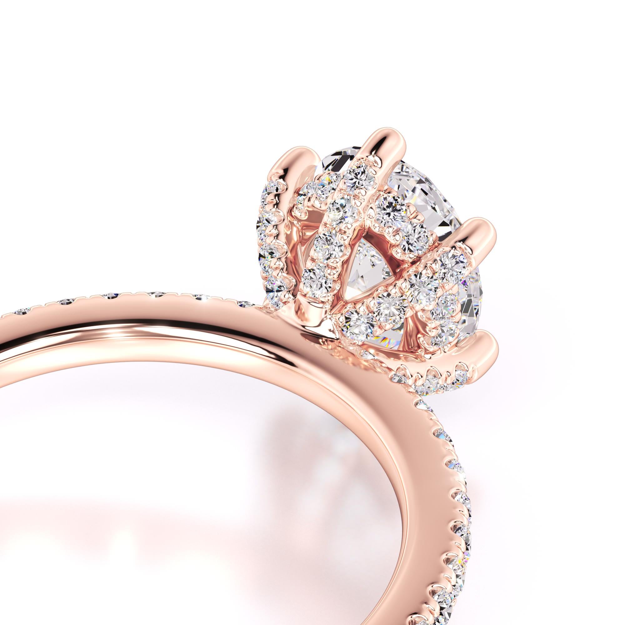 Eva Moissanite & Lab Grown Diamond Ring | Rose Gold | 2