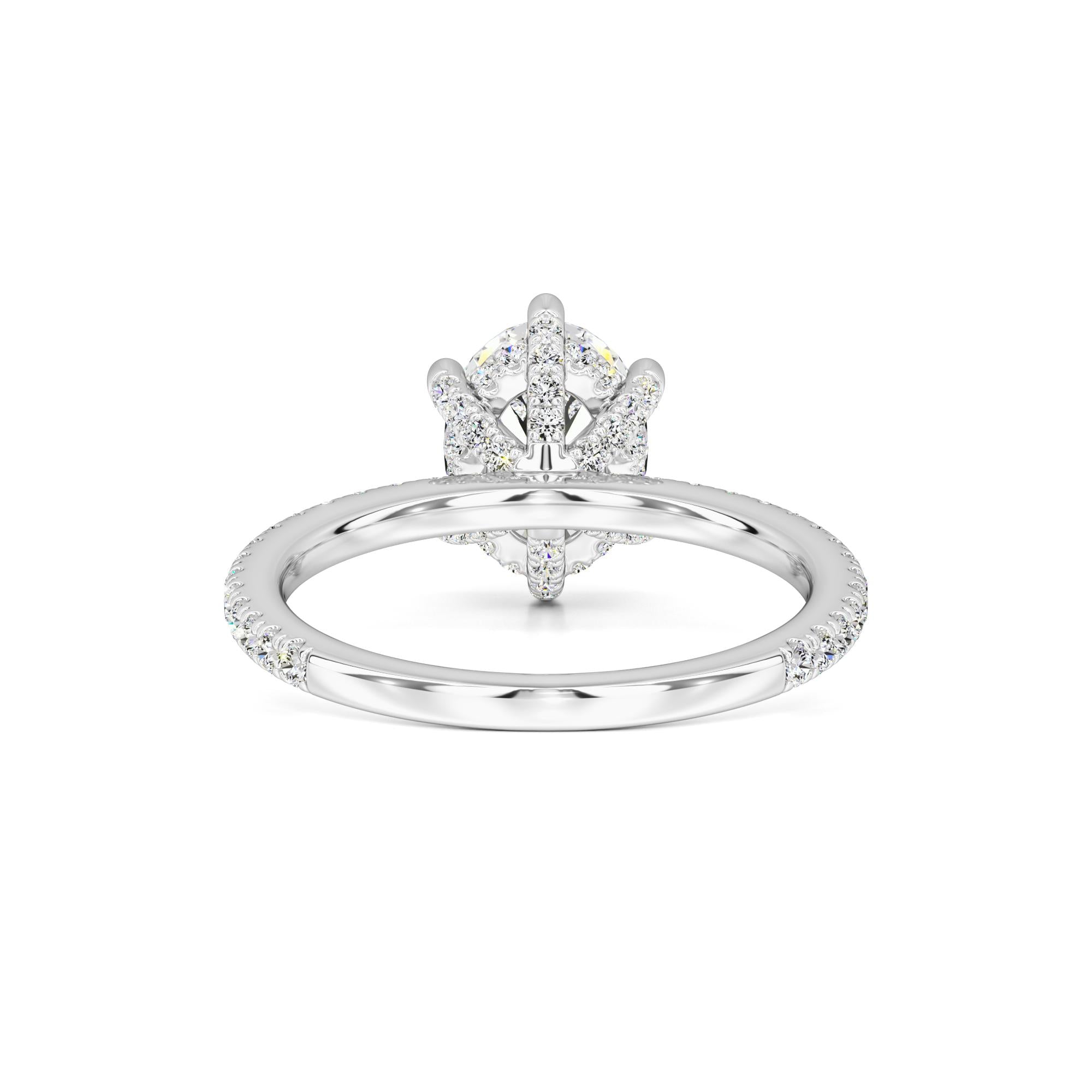 Eva Moissanite & Lab Grown Diamond Ring | White Gold | 3