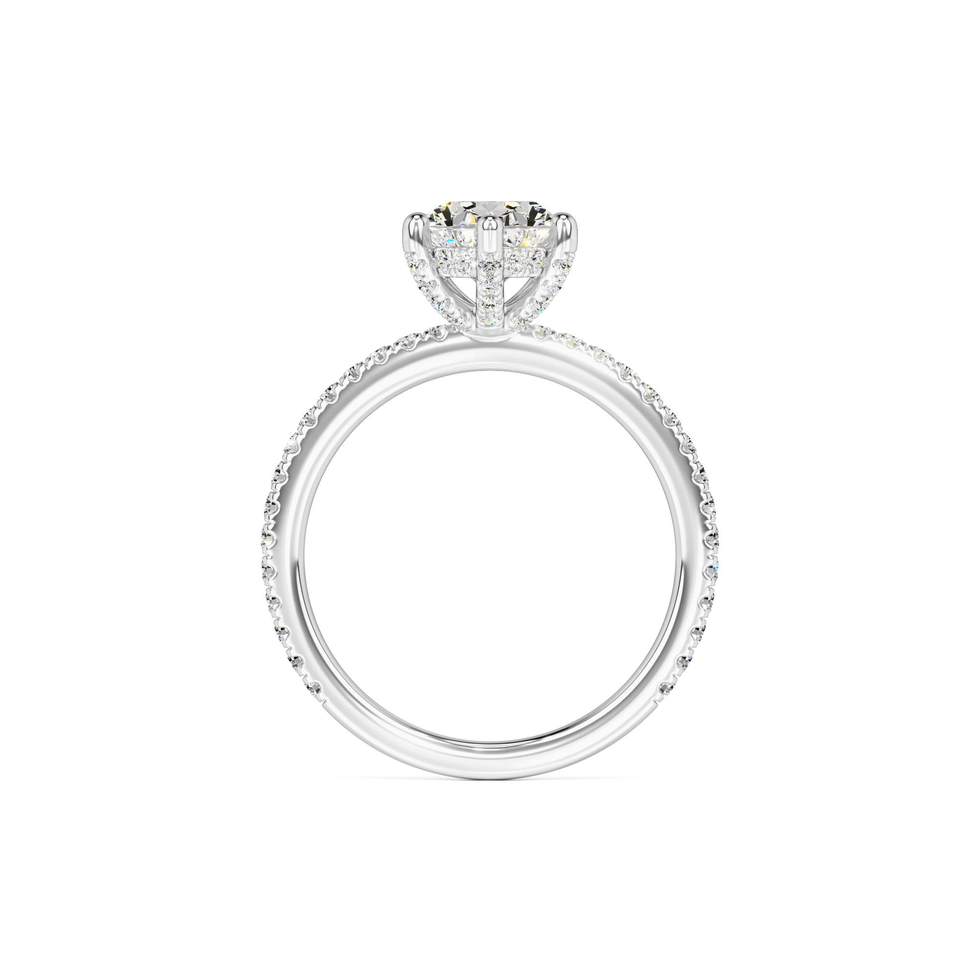 Eva Moissanite & Lab Grown Diamond Ring | White Gold | 4