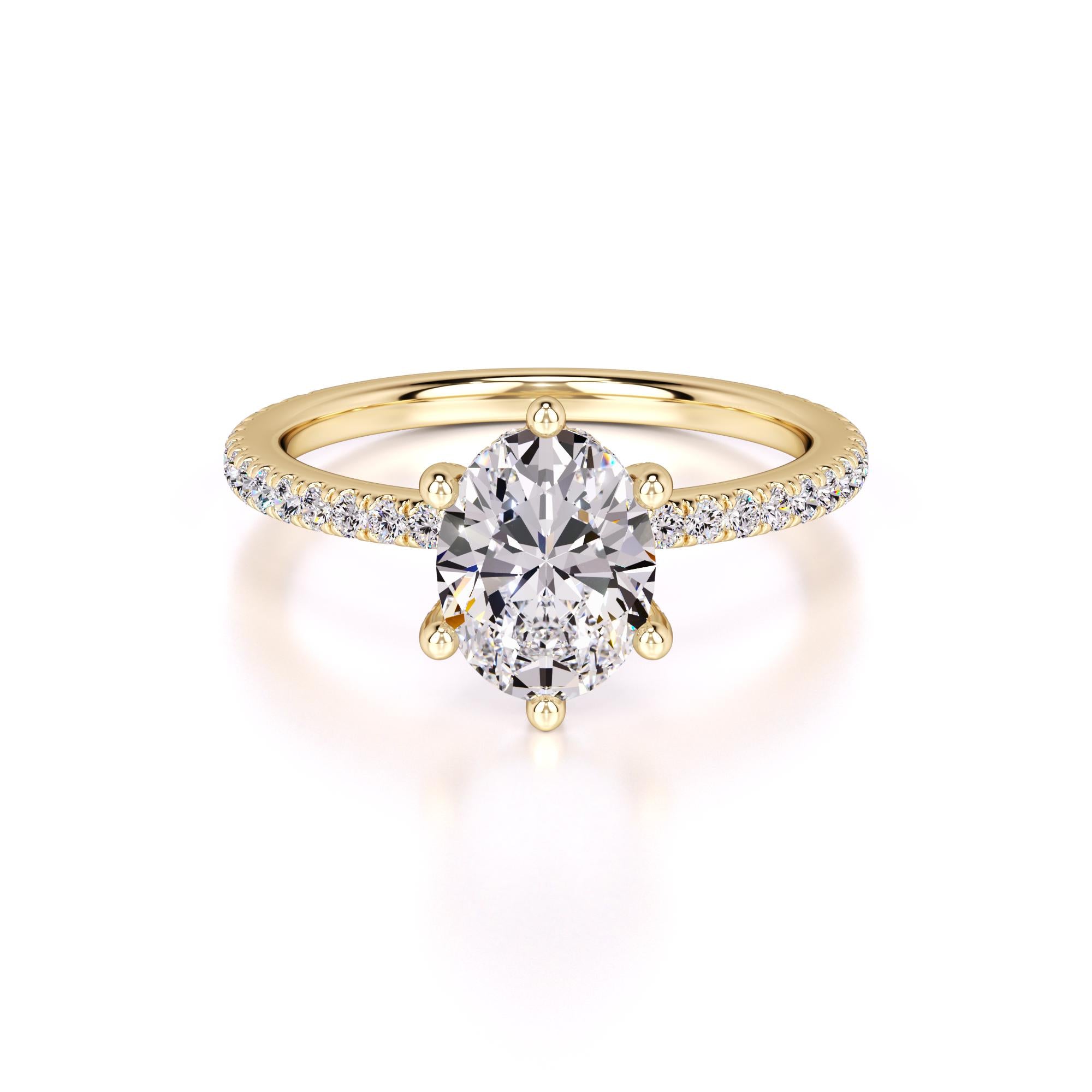 Eva Lab Grown Diamond Ring | Yellow Gold | 1