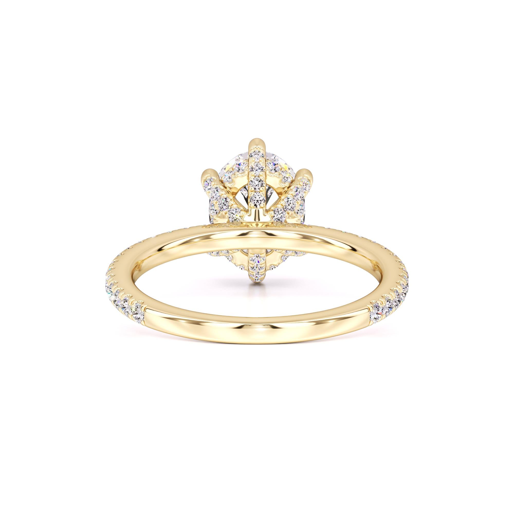 Eva Moissanite & Lab Grown Diamond Ring | Yellow Gold | 3