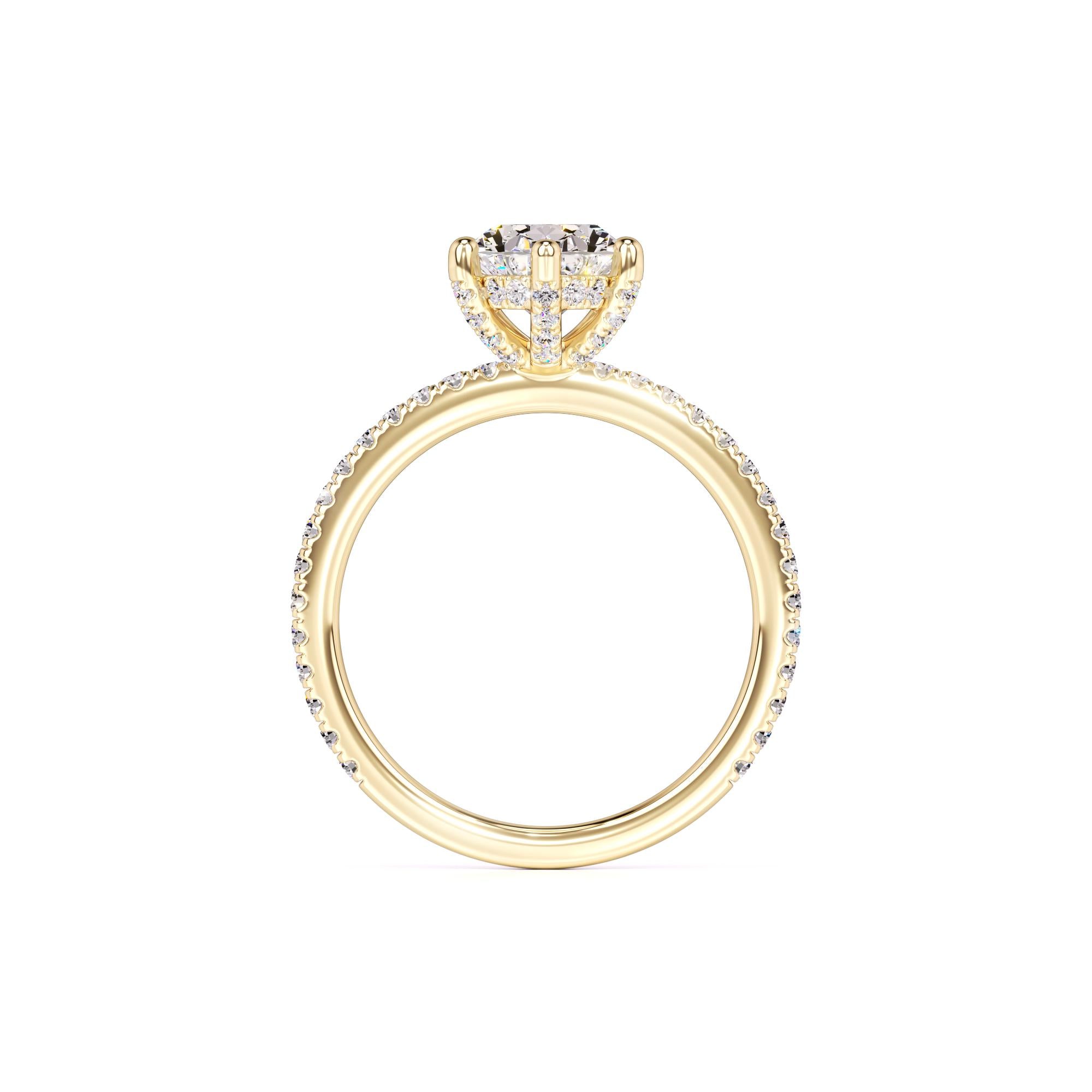Eva Moissanite & Lab Grown Diamond Ring | Yellow Gold | 4