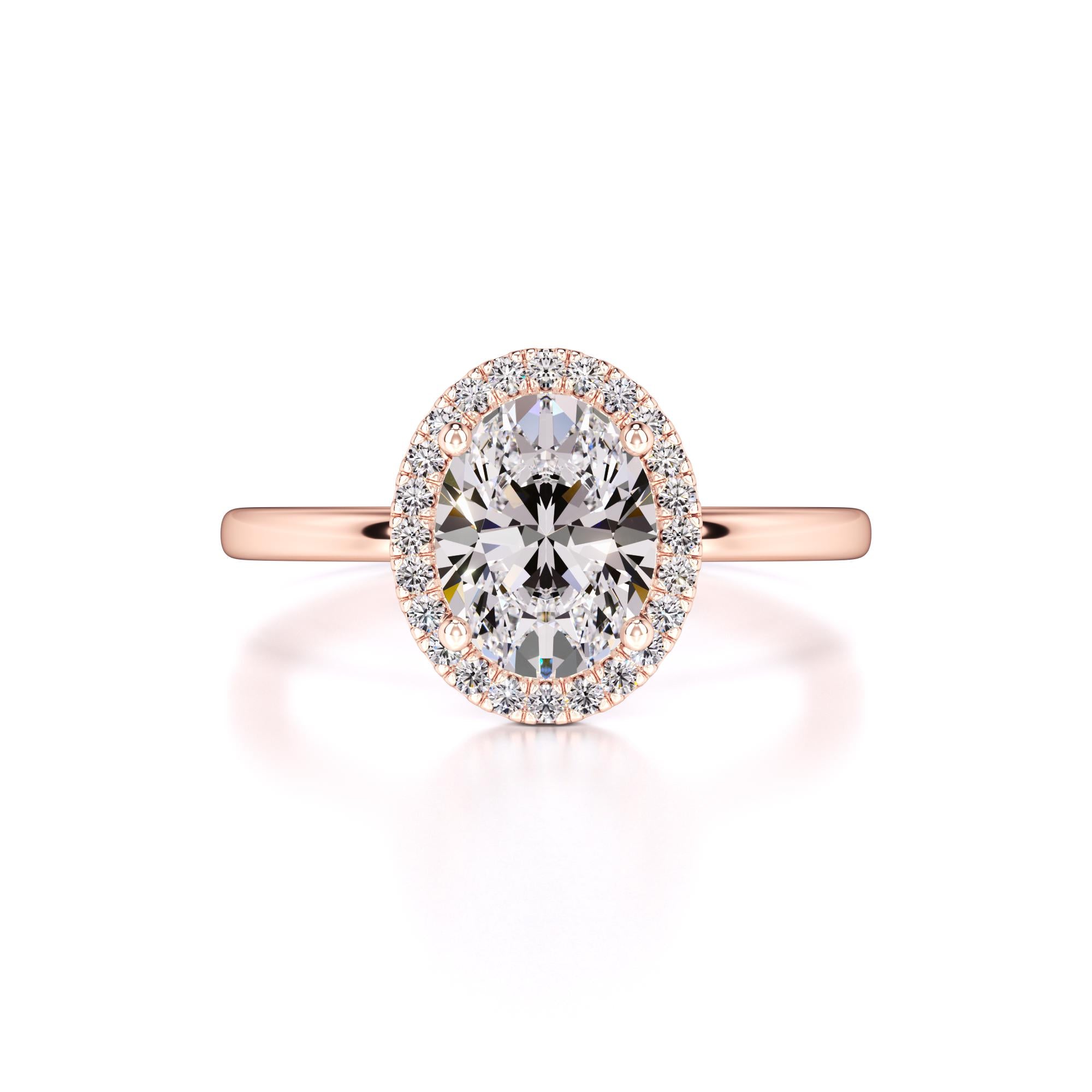 Gabriella Moissanite & Lab Grown Diamond Ring | Rose Gold | 1
